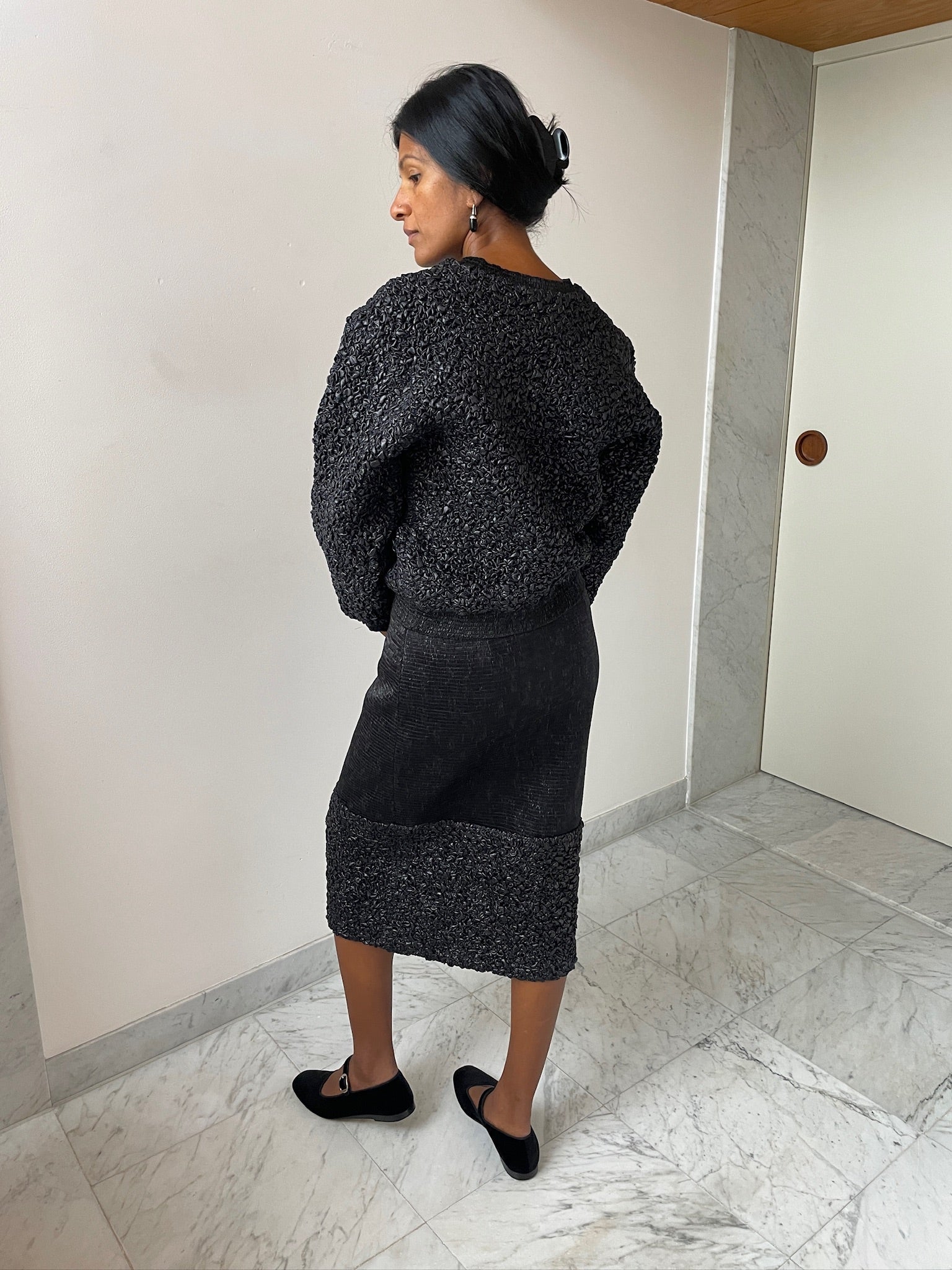 Skirt Midi Nadine Criss Cross, Black SUPER YAYA