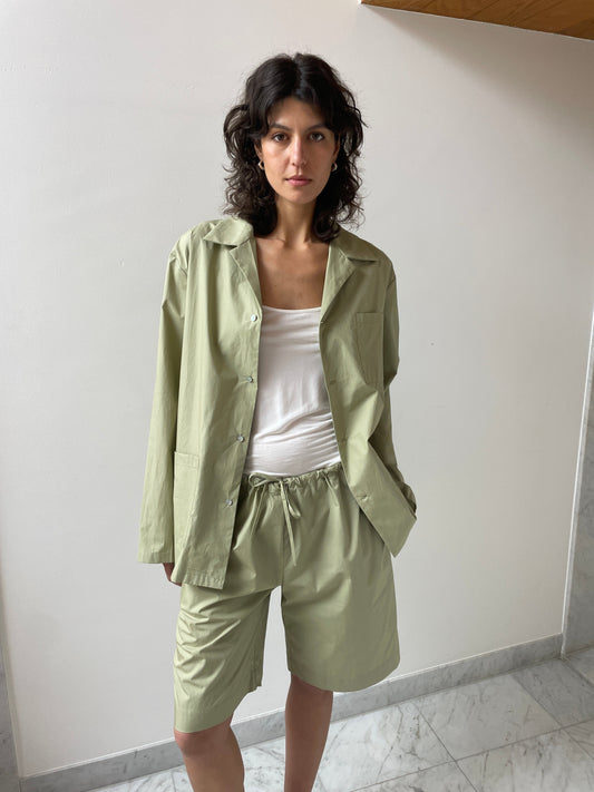 Oversized Pyjama Shirt, Pistachio BAMBOU ROGER KWONG