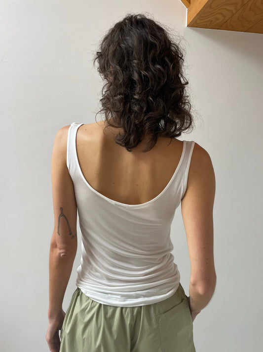 Tank Top, Brilliant White BAMBOU ROGER KWONG
