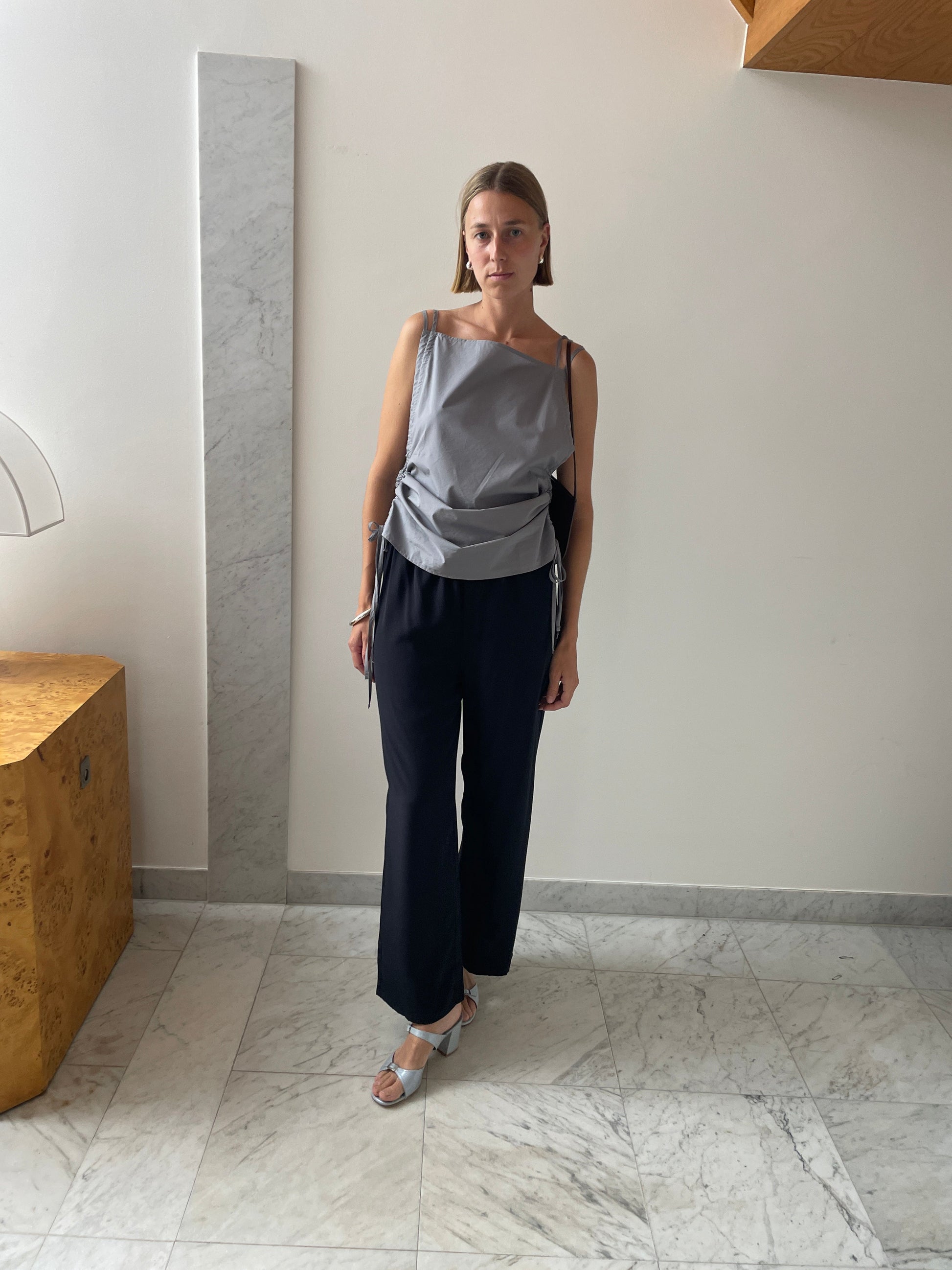 Pictorial Strap Top, Ziti Grey BASERANGE