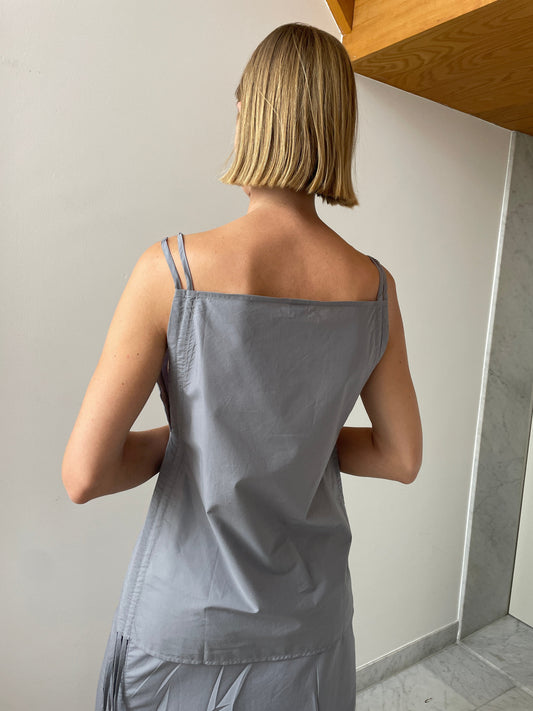 Pictorial Strap Top, Ziti Grey BASERANGE