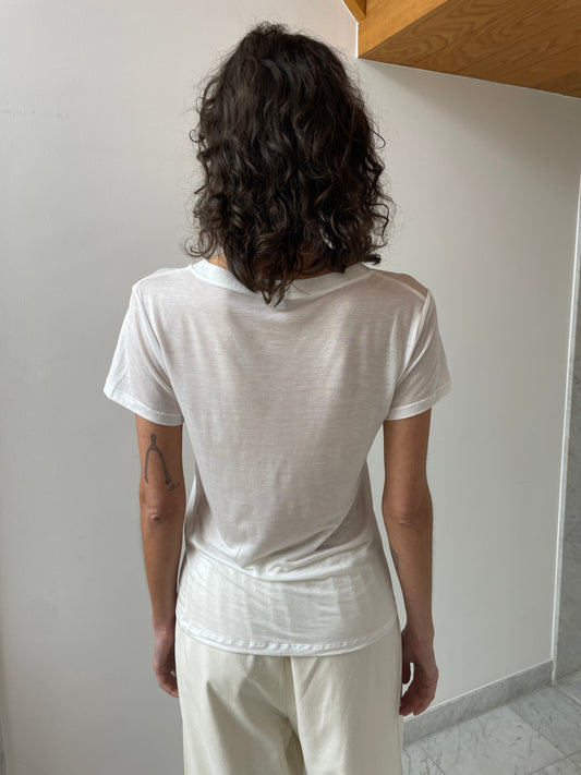 V Neck Tee Shirt, Undyed BASERANGE