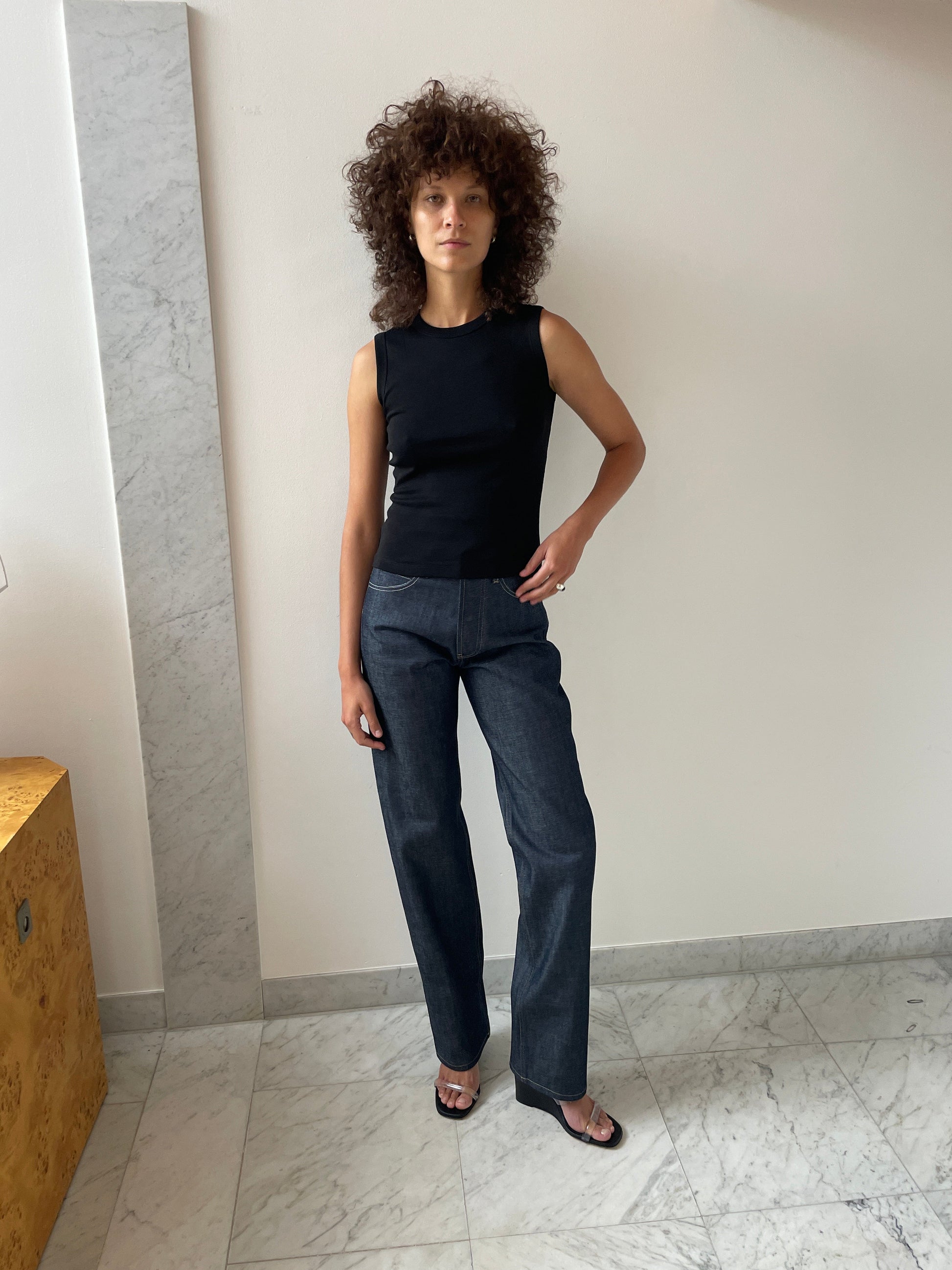 Lawrence Medium Rise, Raw Denim OLGA BASHA