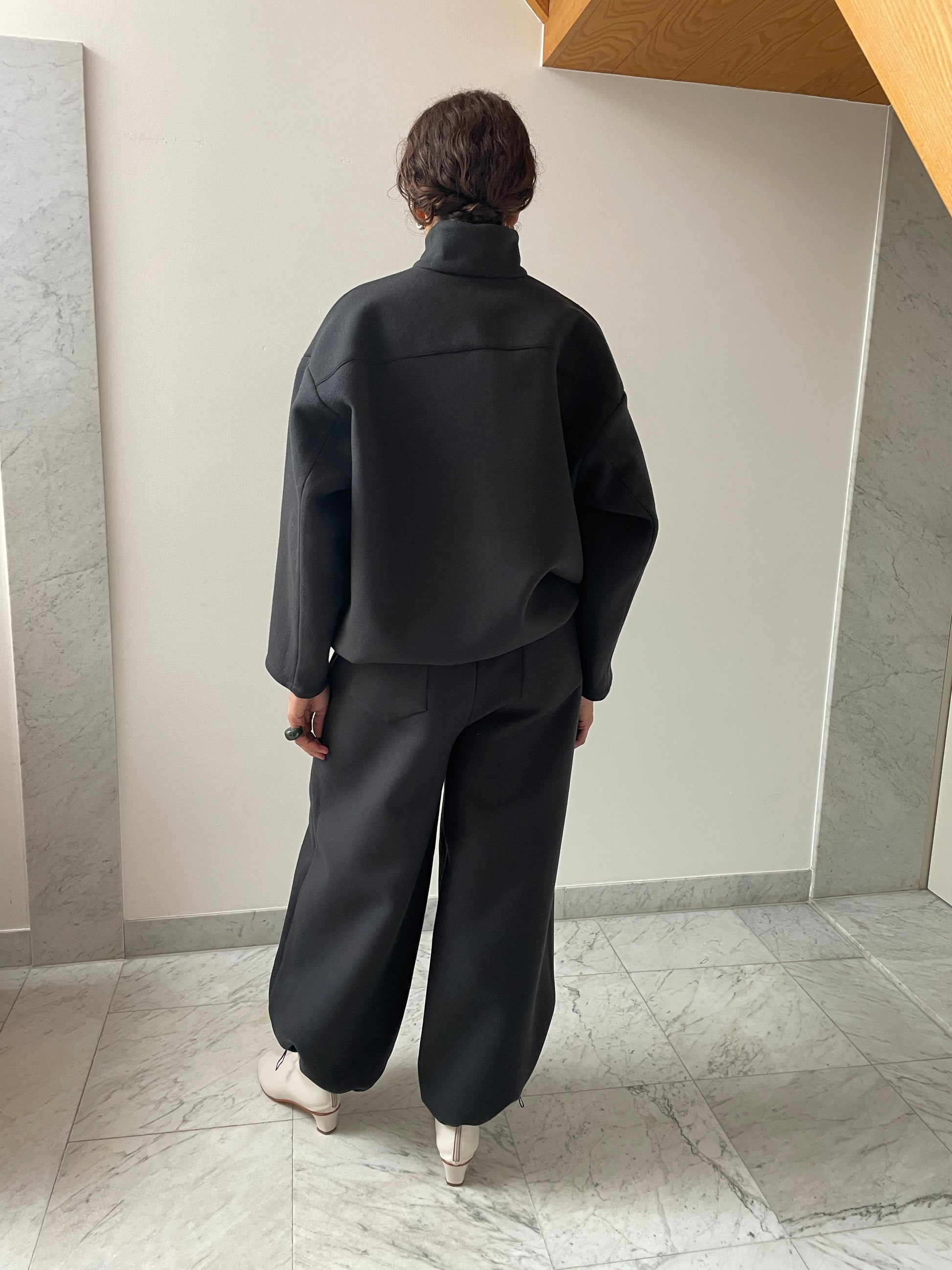 Double Face Wool Trousers, Mousse BAMBOU ROGER KWONG