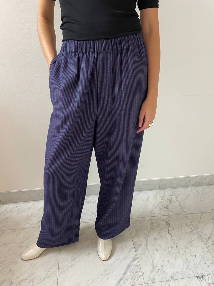 Claude Pants, Purple Stripe BASERANGE
