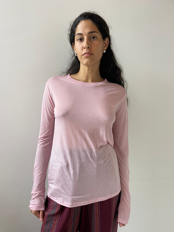 Long Sleeve Tee, Doro Pink BASERANGE