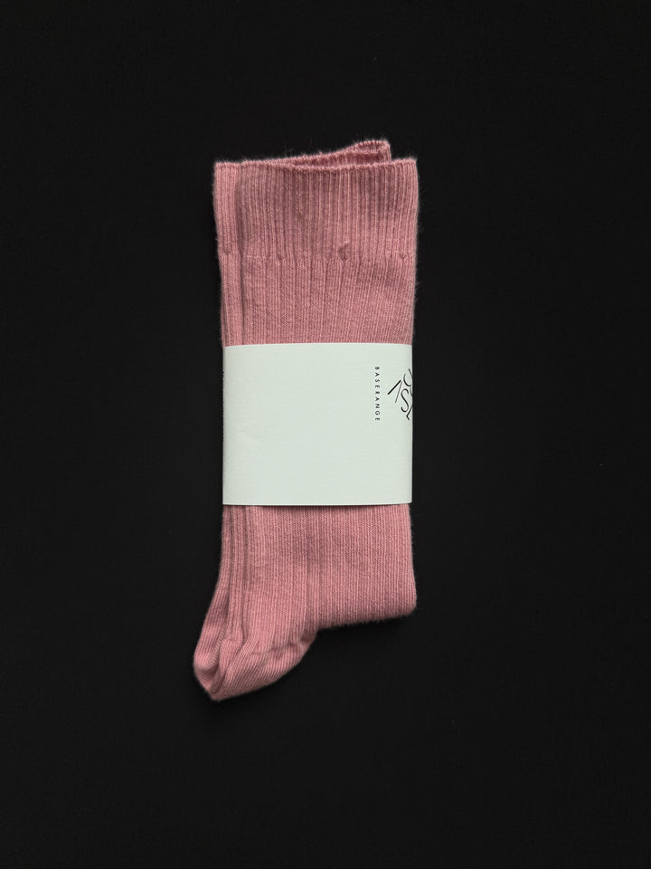 Rib Overankle Socks, Vie Pink BASERANGE