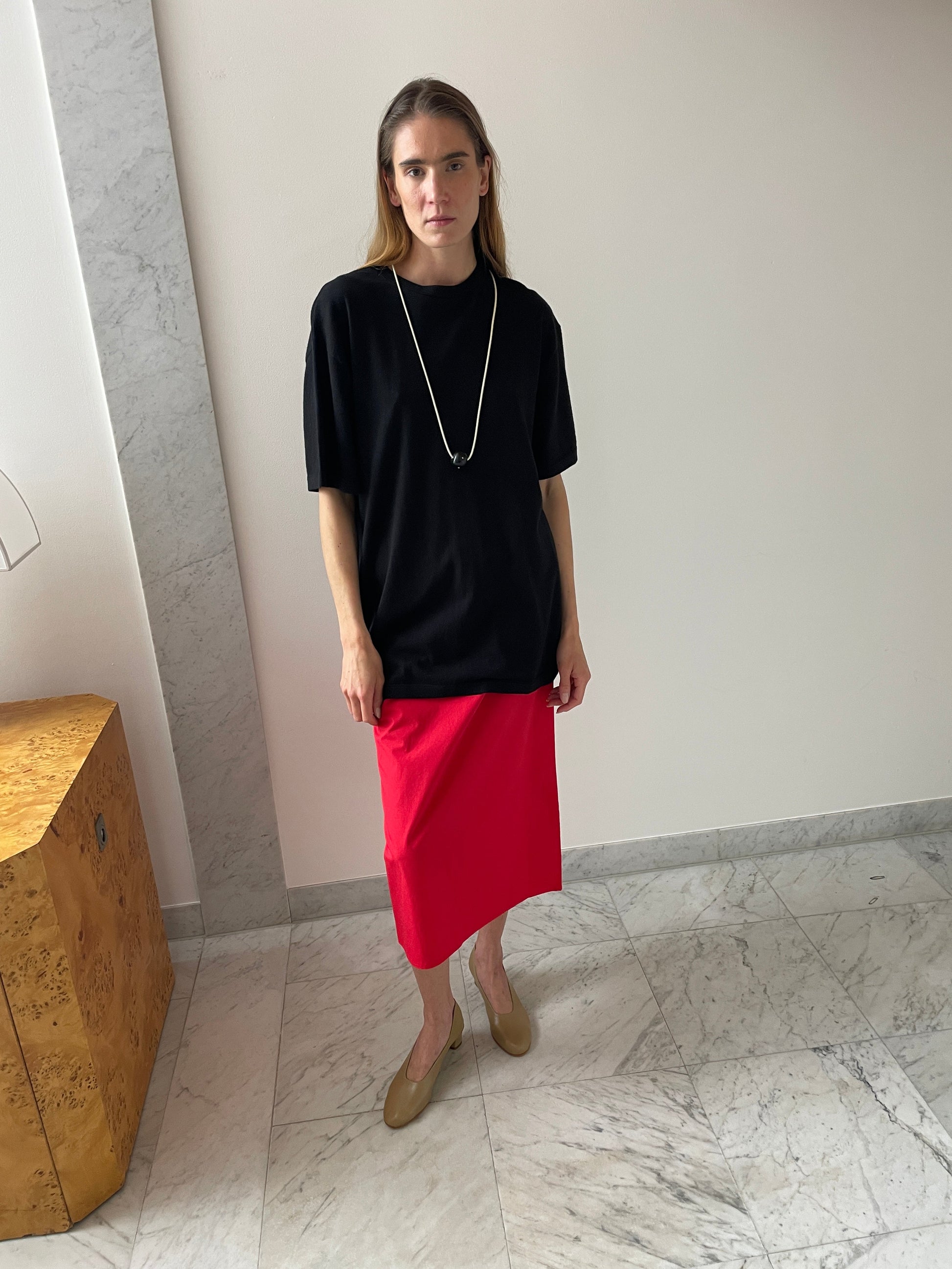 Column Skirt, Red Brooke Callahan