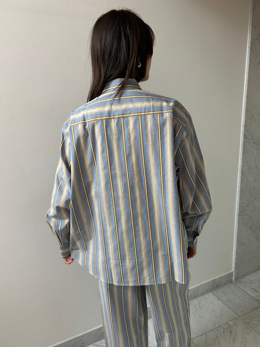 Claude Shirt, Grid Stripe BASERANGE