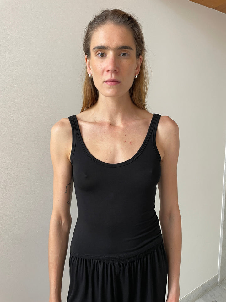 Recline Tank, Black KYE INTIMATES