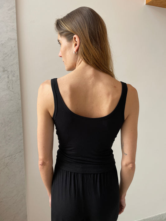 Recline Tank, Black KYE INTIMATES