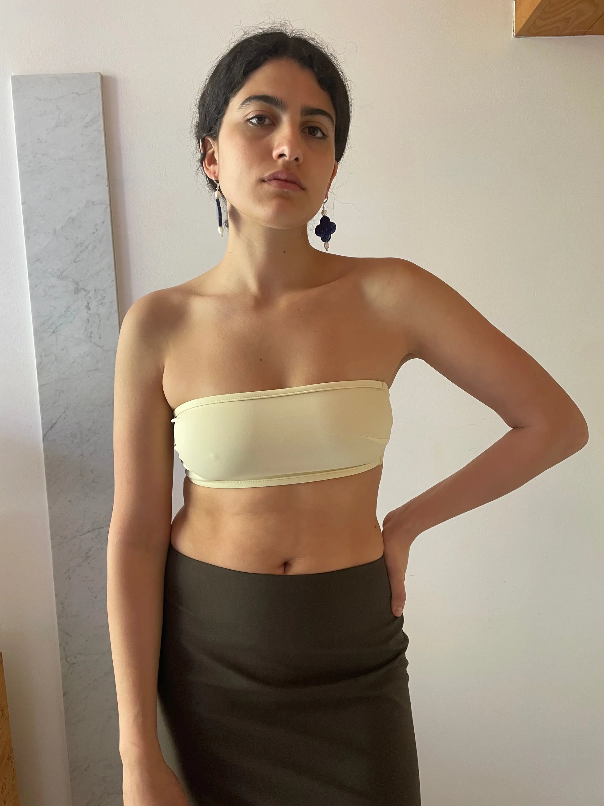 Pecorino Top, Cream NU SWIM