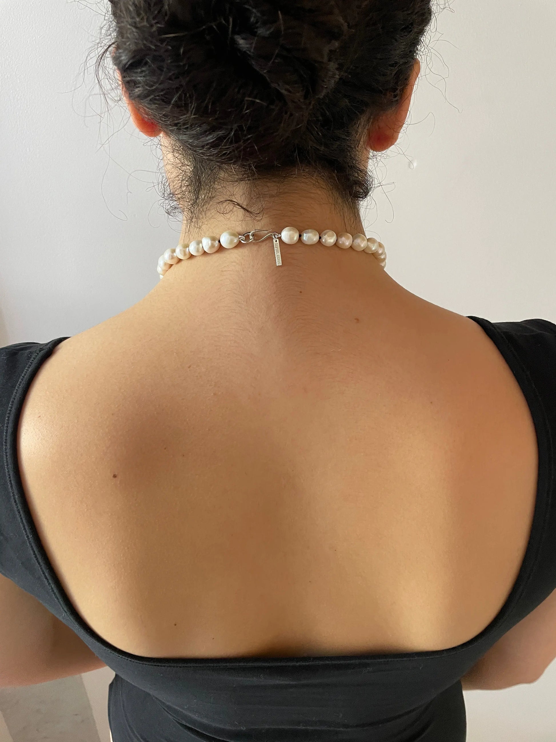 Simple Baroque Pearl Collar, Silver SOPHIE BUHAI