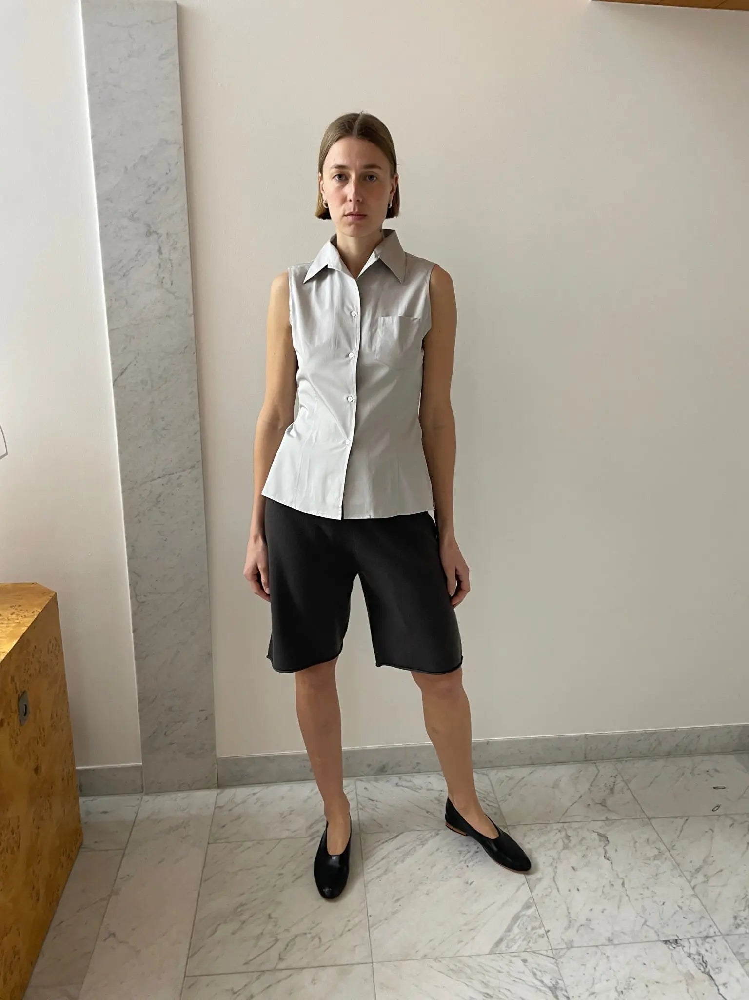 Rosie Sleeveless Shirt, Grey FLORE FLORE