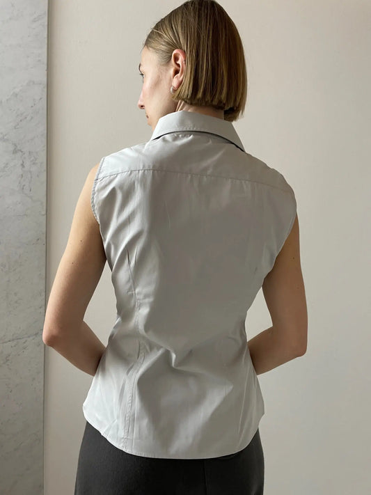Rosie Sleeveless Shirt, Grey FLORE FLORE