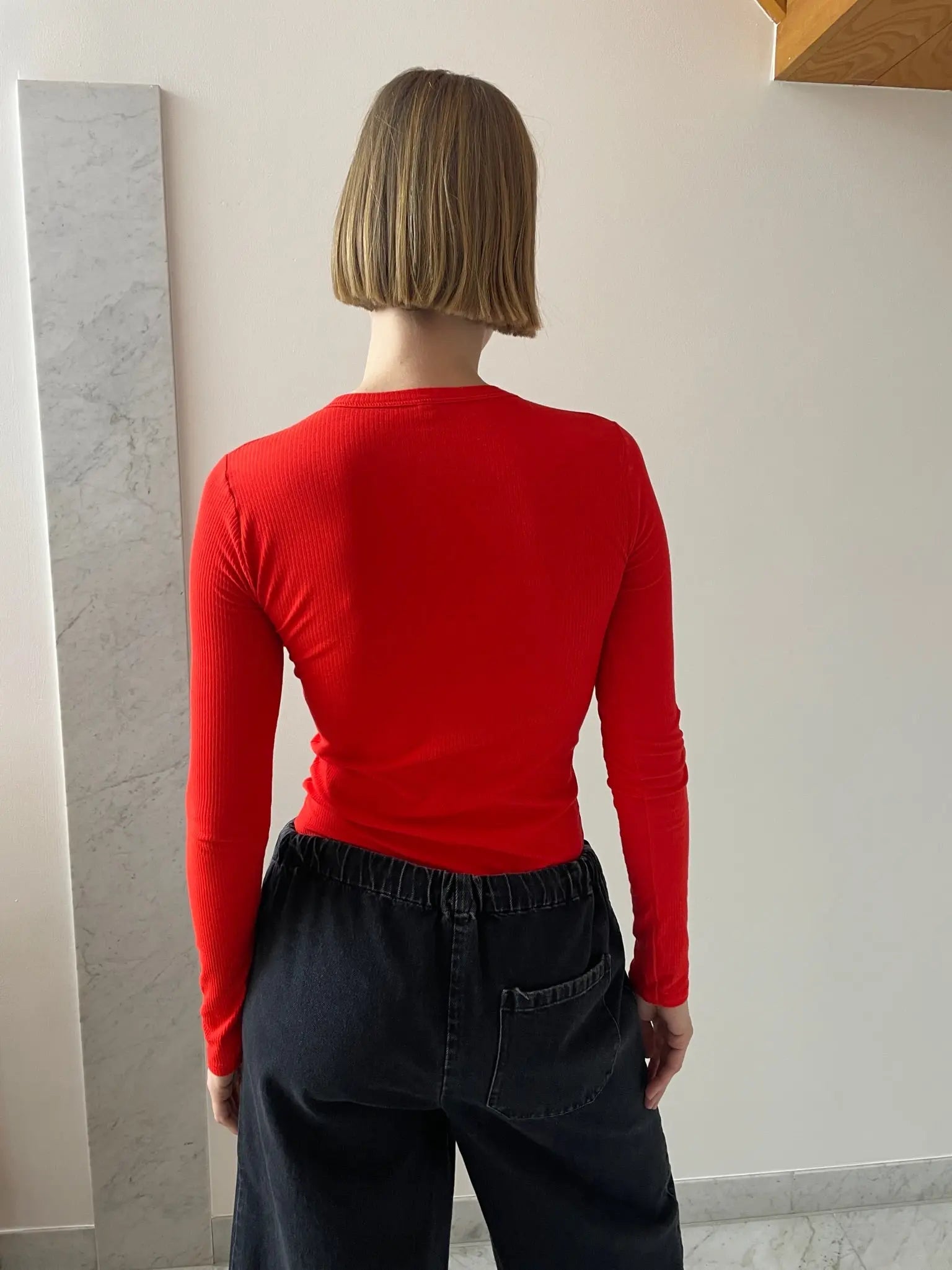 Heart Long Sleeve Tee, My Red BASERANGE