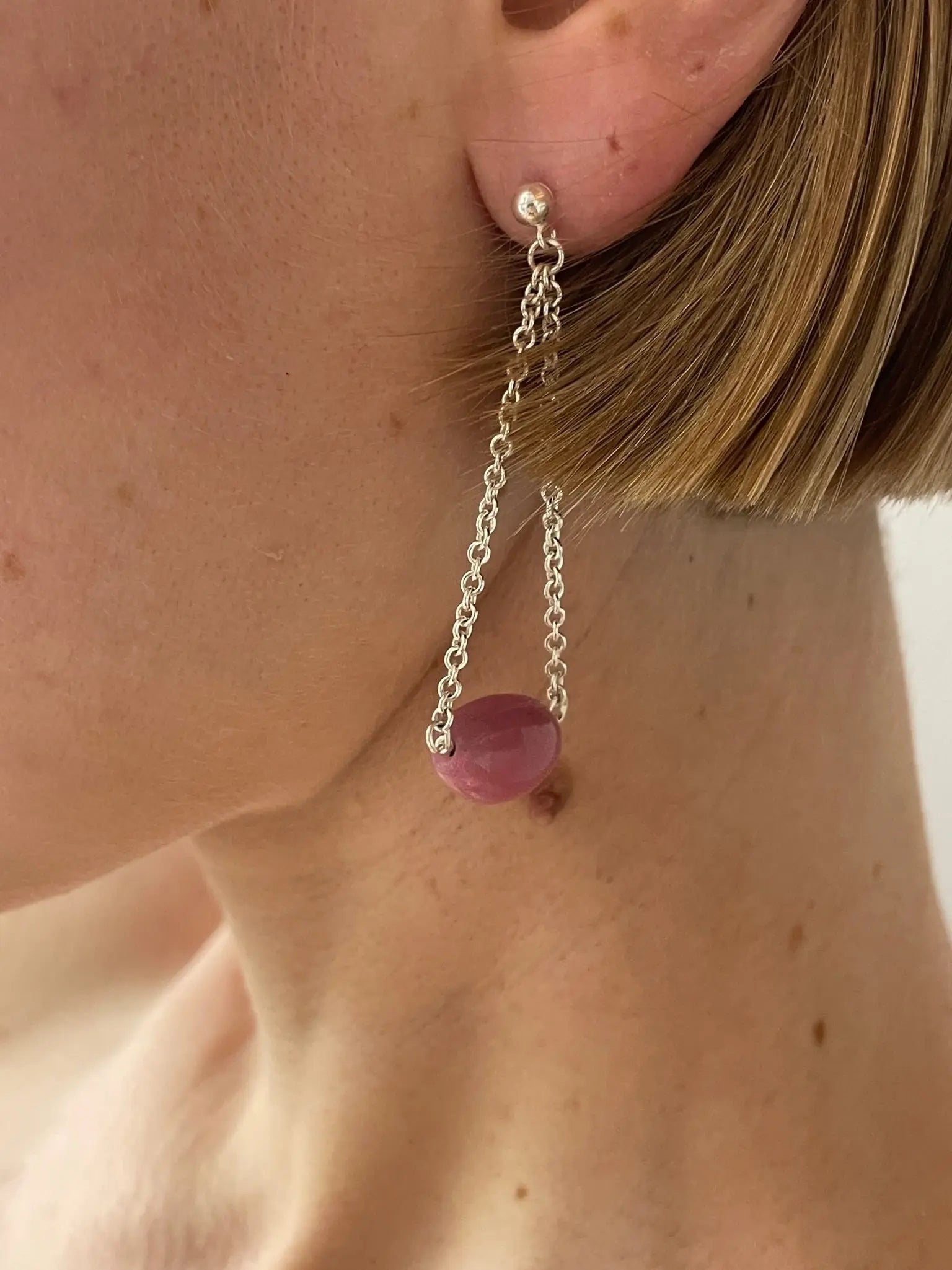 Rif Earring, Pink SANTANGELO