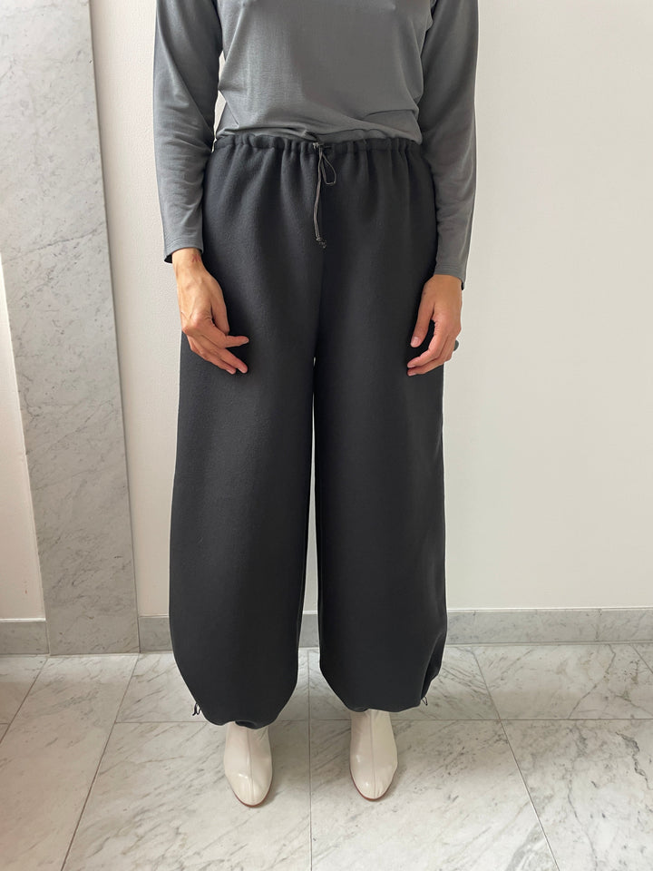 Double Face Wool Trousers, Mousse BAMBOU ROGER KWONG
