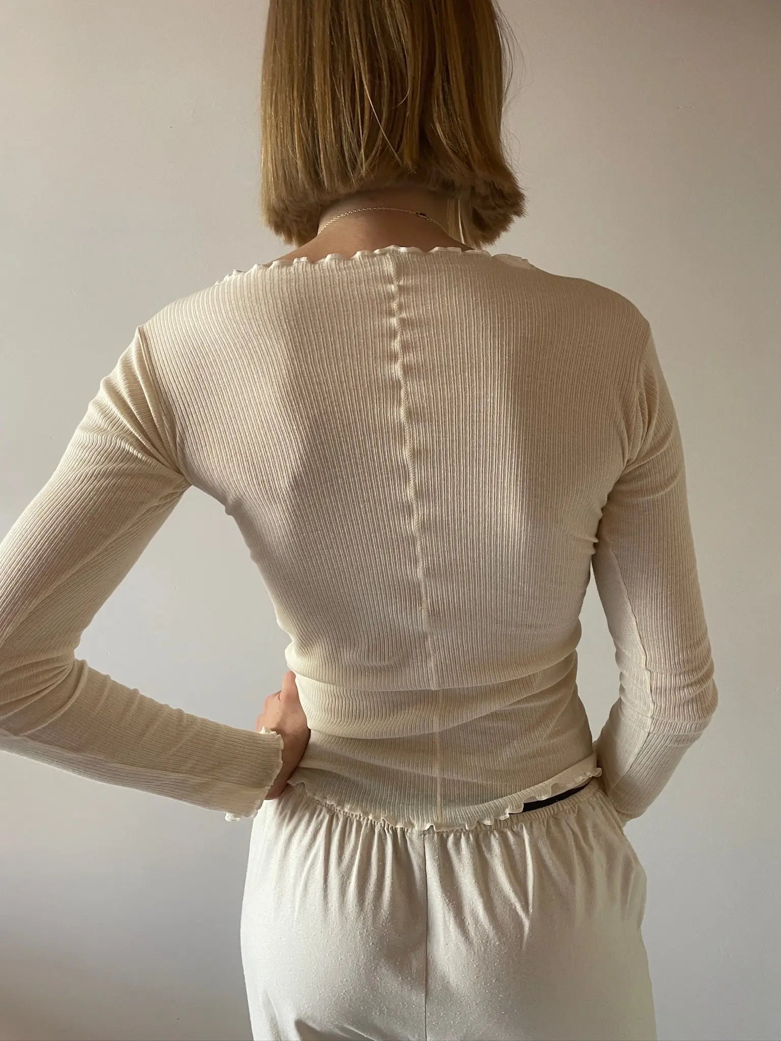 Pama Longsleeve, Off White BASERANGE
