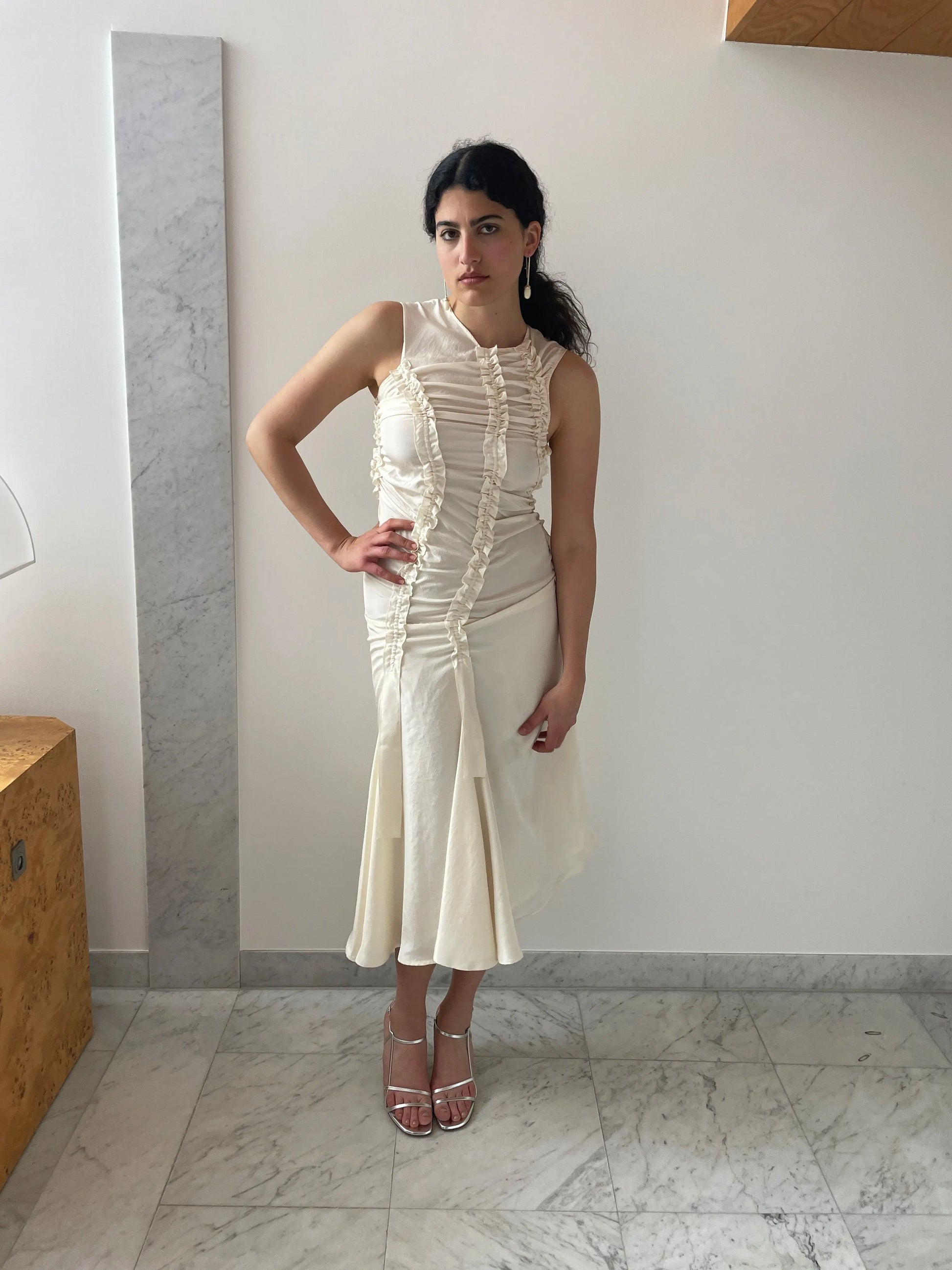 Kyra Dress Satin, Cream Renaissance Renaissance