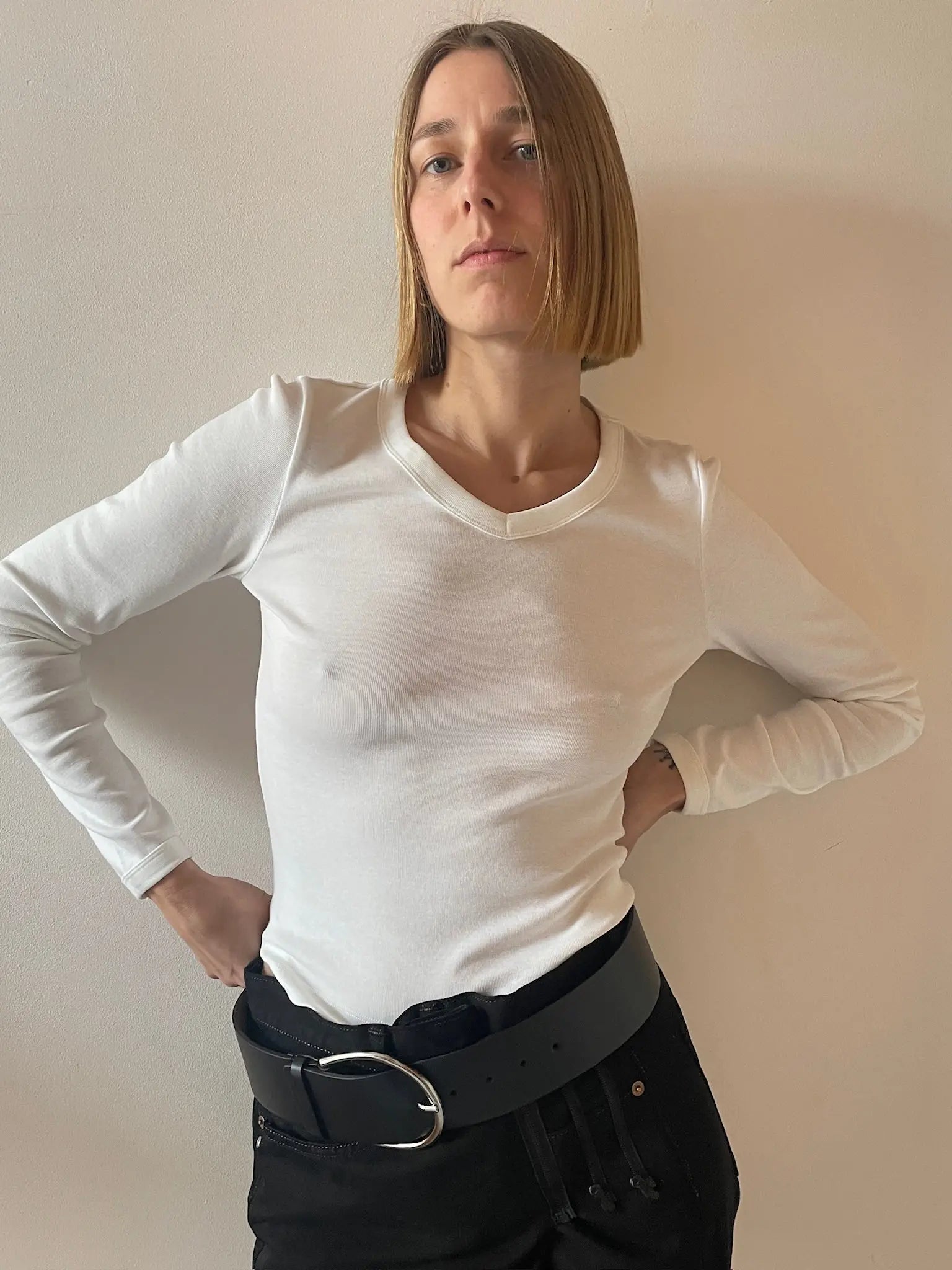 Jill Long Sleeve, White FLORE FLORE