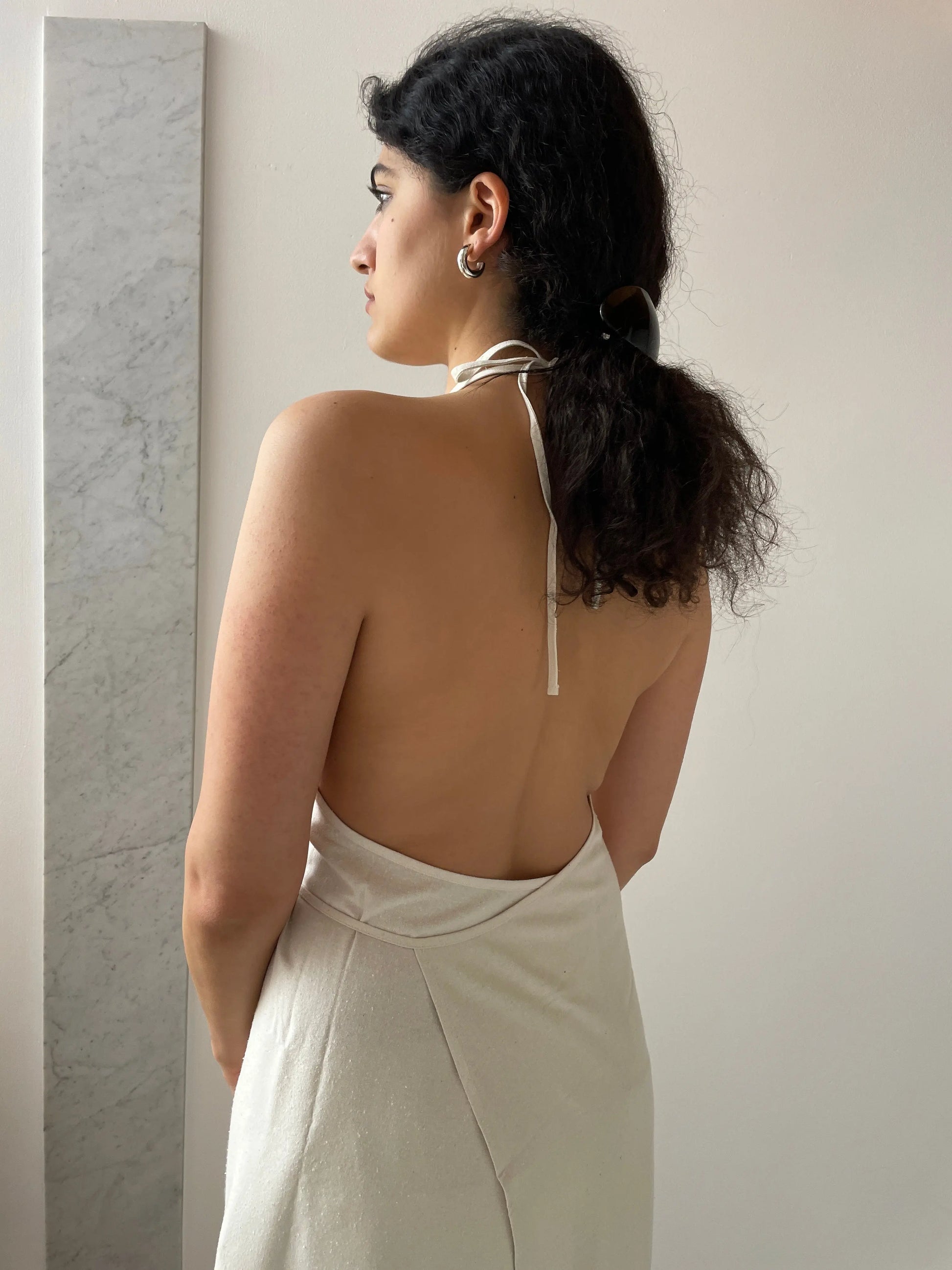 Apron Dress, Off White BASERANGE