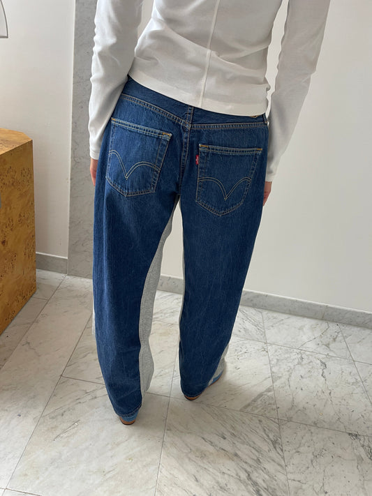 Overjoggingjeans, Lightgrey / Denimblue BLESS