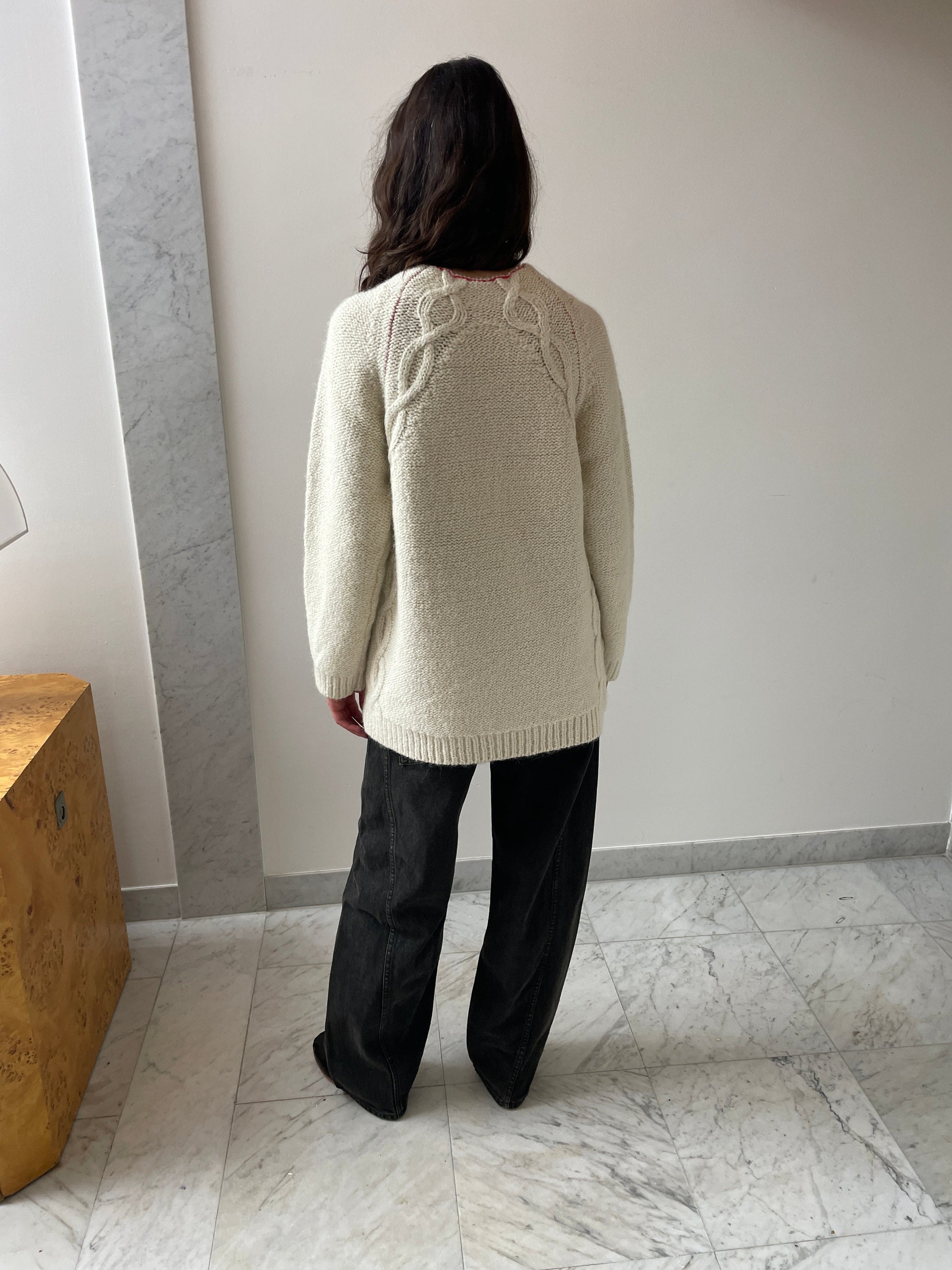 Fisherman's Sweater, Egret ECKHAUS LATTA