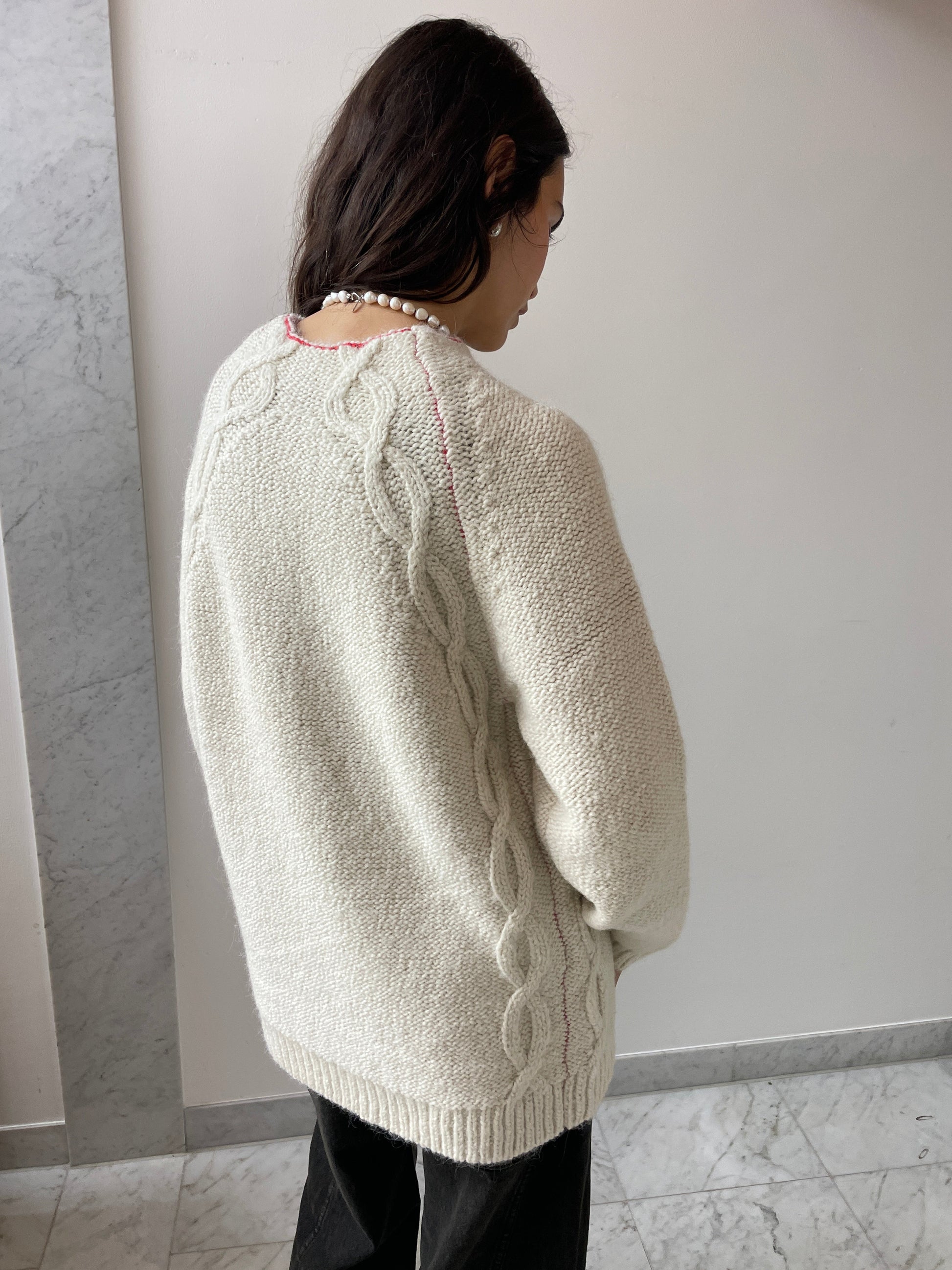 Fisherman's Sweater, Egret ECKHAUS LATTA