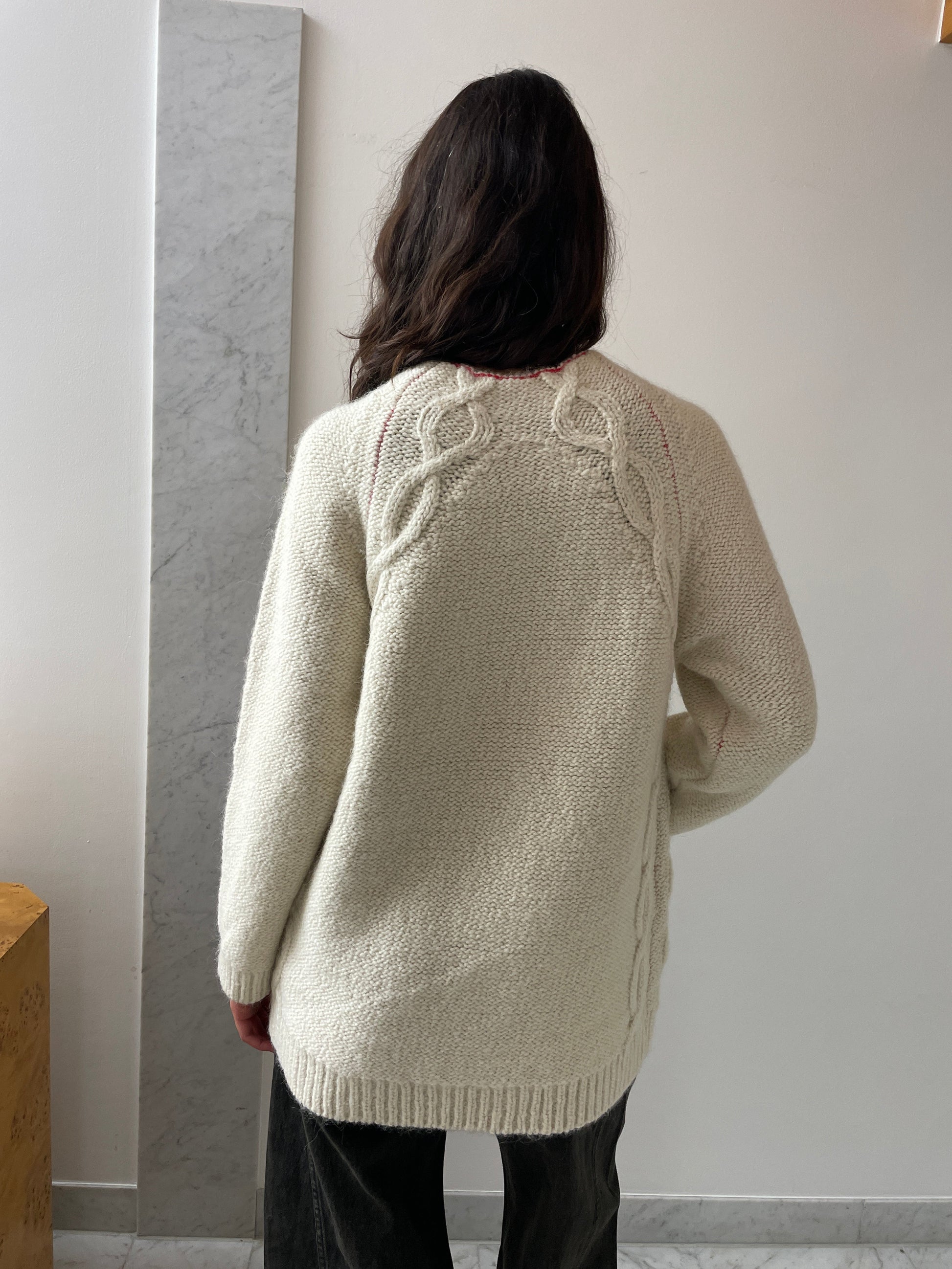 Fisherman's Sweater, Egret ECKHAUS LATTA