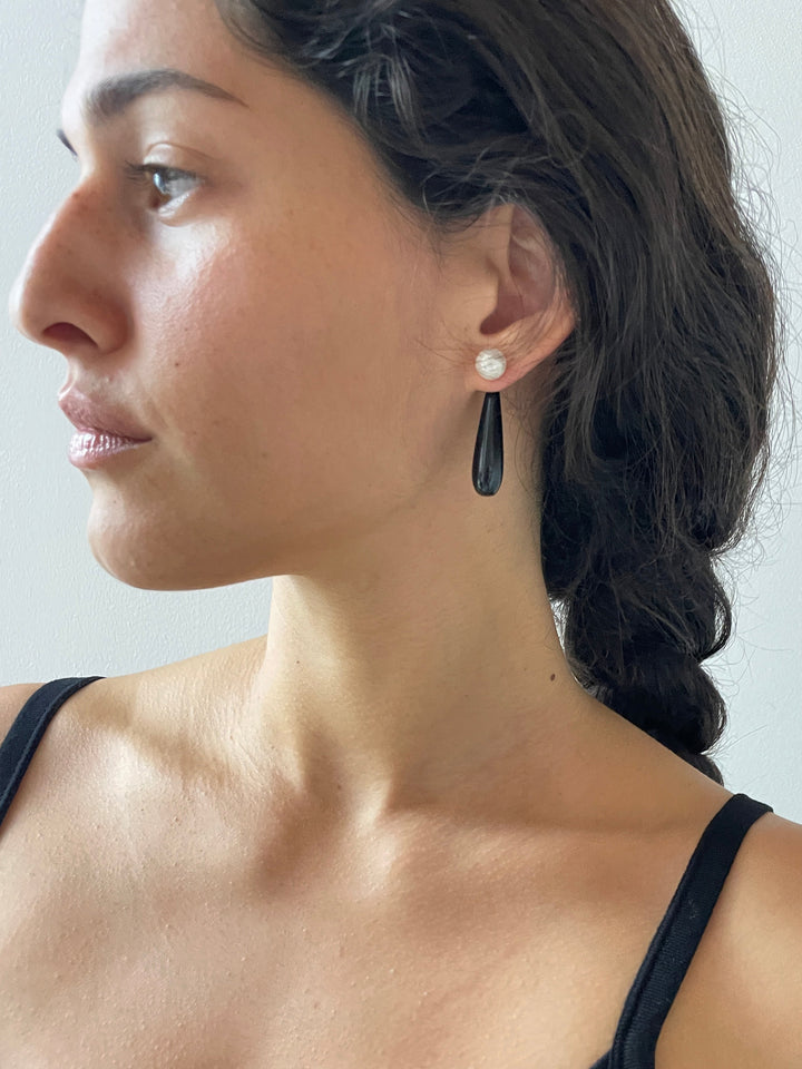Small Angelyne Earrings, Onyx SOPHIE BUHAI