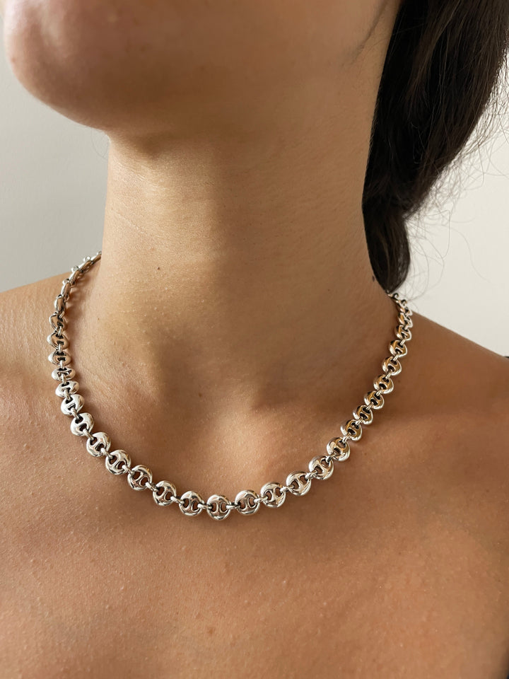 Small Circle Link Necklace, Silver SOPHIE BUHAI