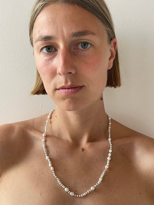 White Pearl Mermaid Necklace, 24", Pearl SOPHIE BUHAI