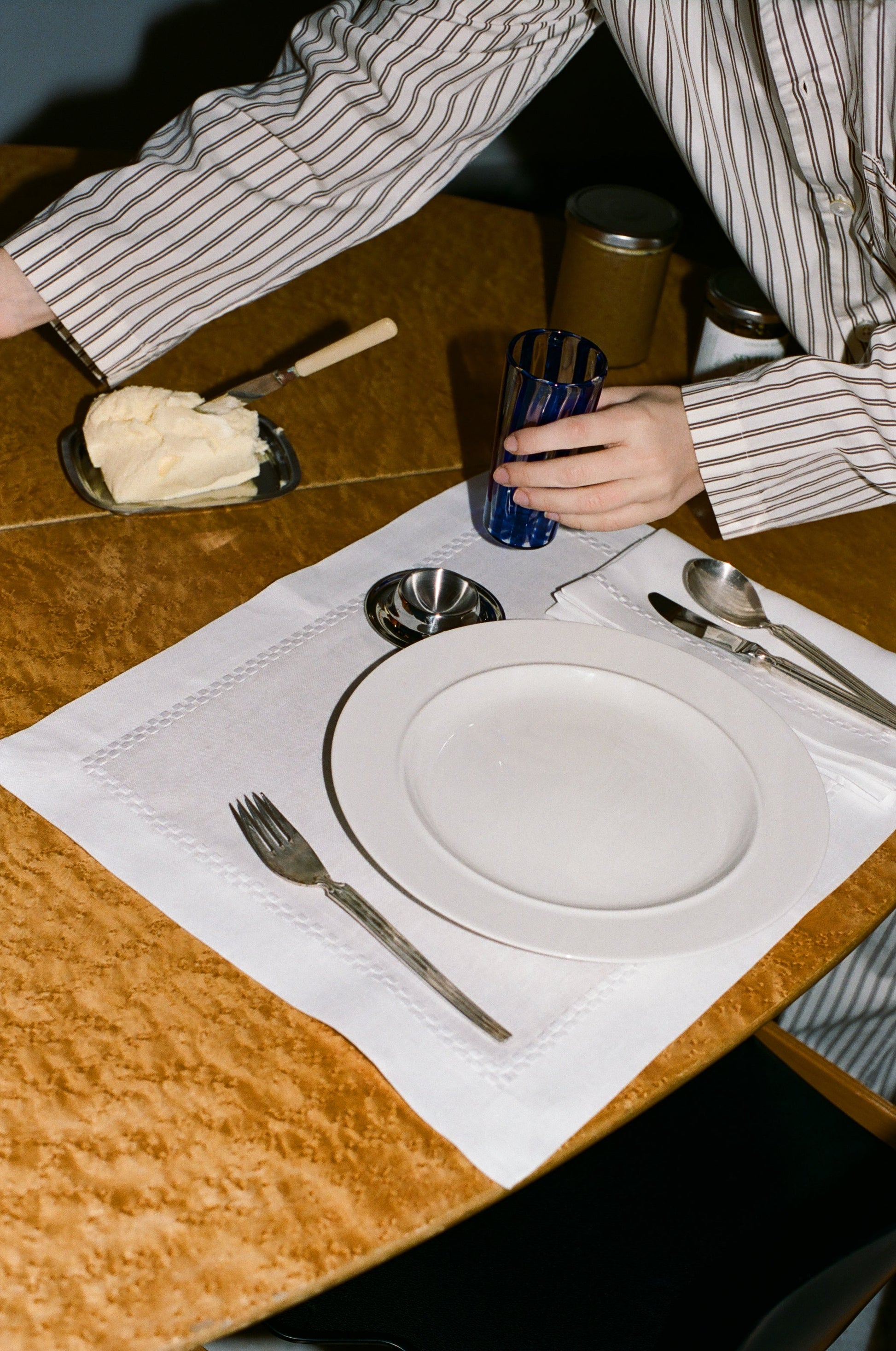 Ricamo Lino Dining Set, Optic White Chiarastella Cattana