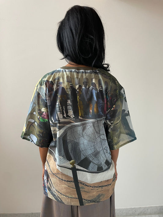 Holiday Jaipur Sundial Shirt, Print BLESS