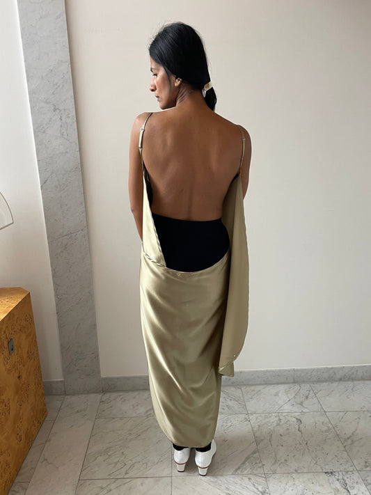 Satinext Dress, Khaki BLESS