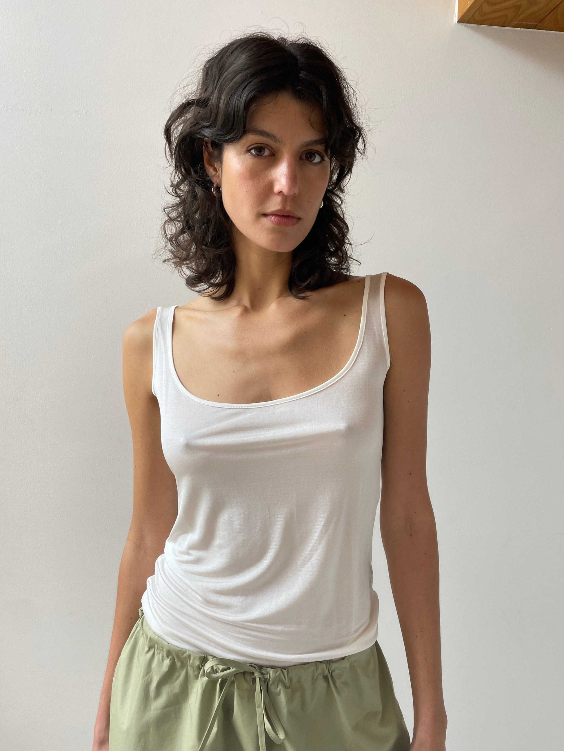 Tank Top, Brilliant White BAMBOU ROGER KWONG