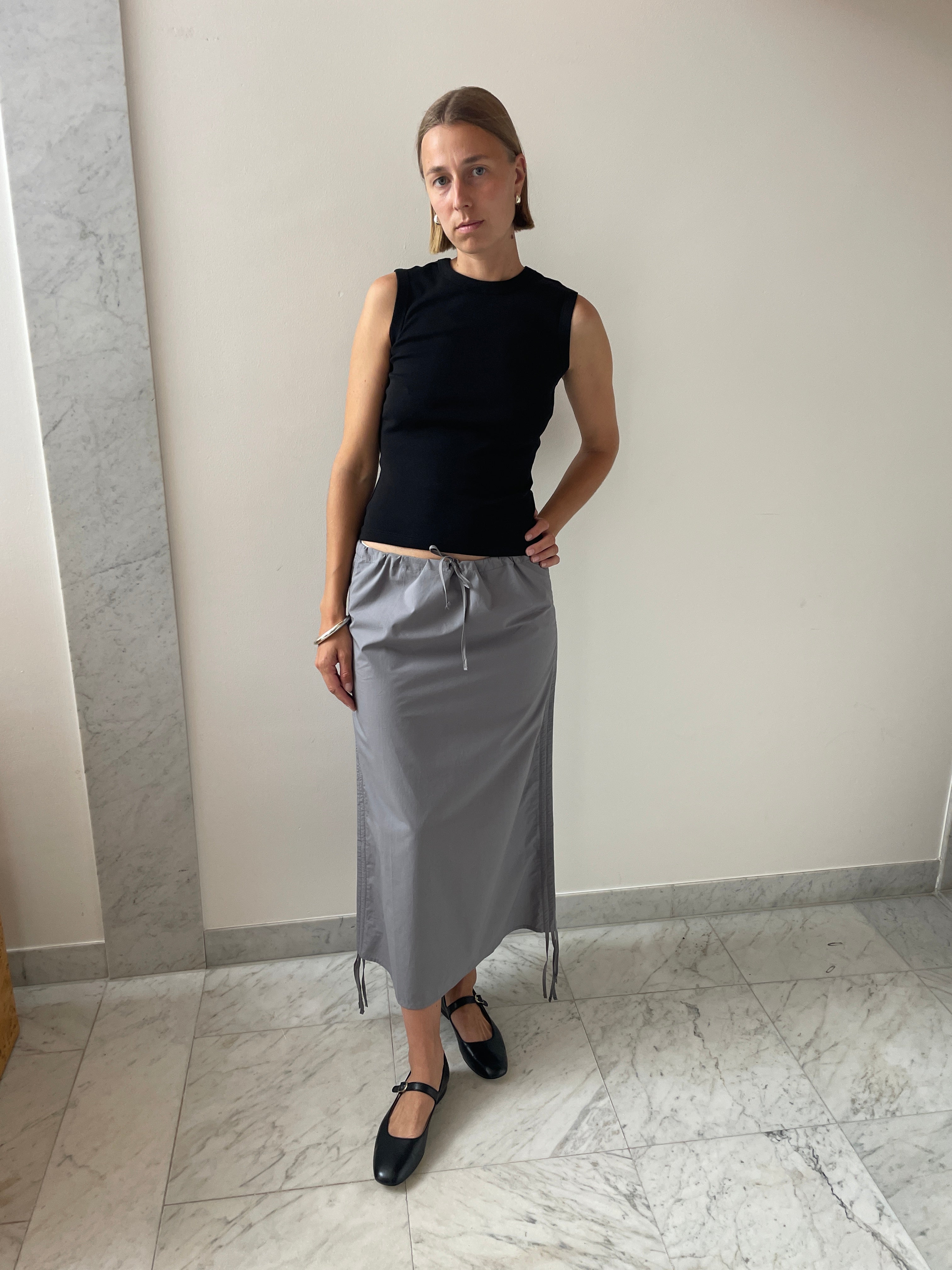 スカート Pictorial Strap Skirt Pictorial Skirt, Ziti Grey - Carmen Amsterdam