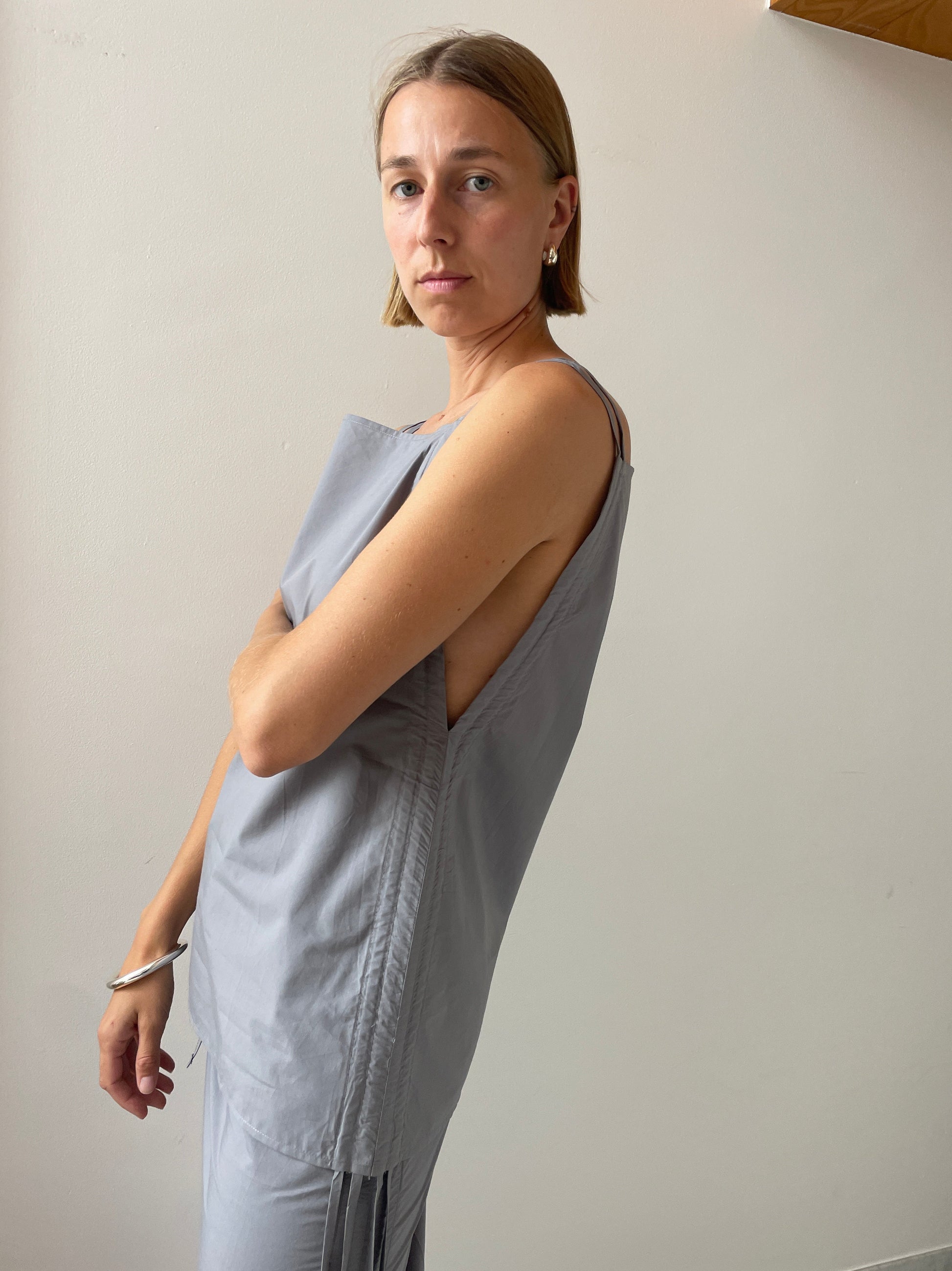 Pictorial Strap Top, Ziti Grey BASERANGE