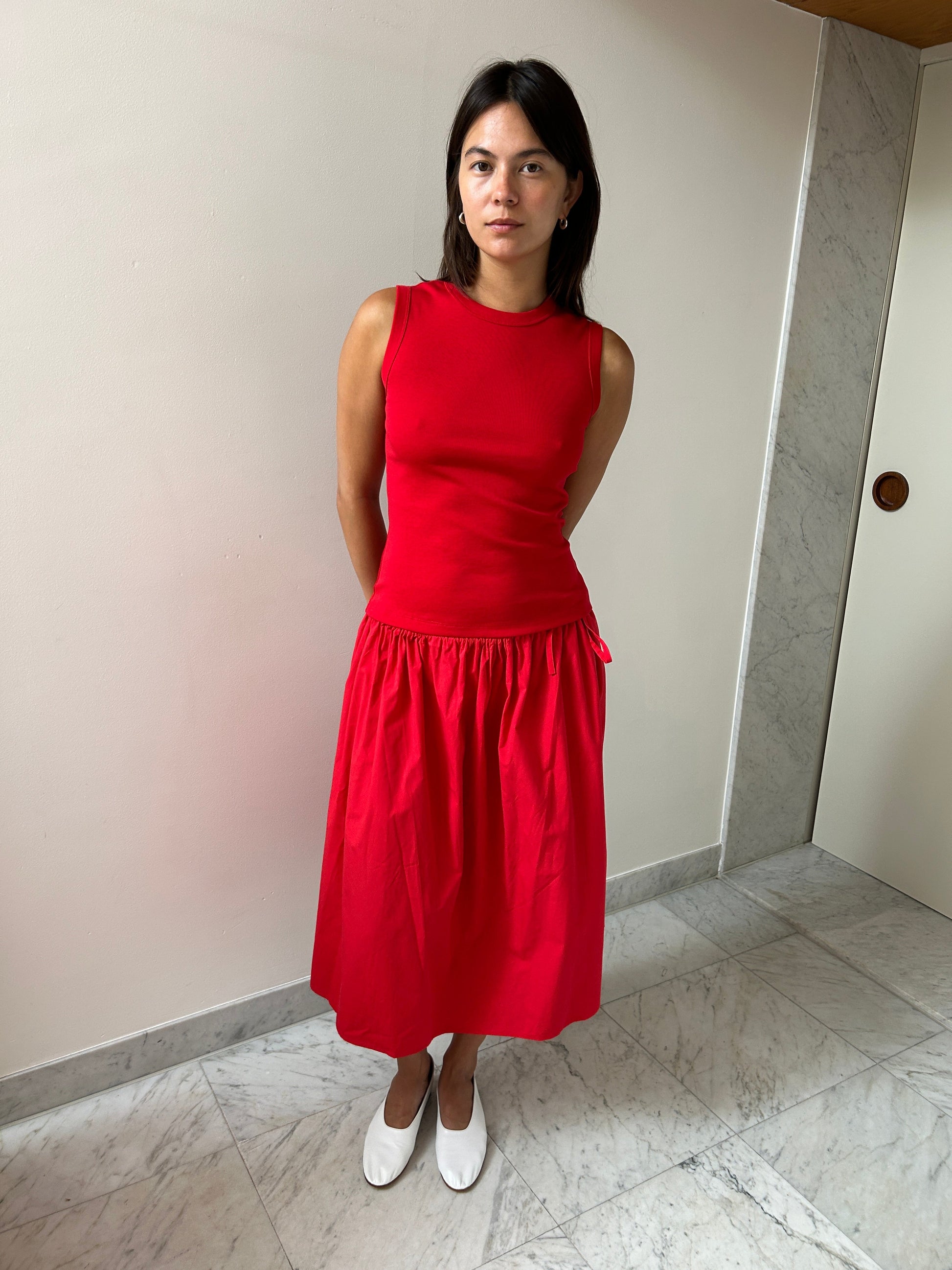 Tie Skirt, Red Brooke Callahan
