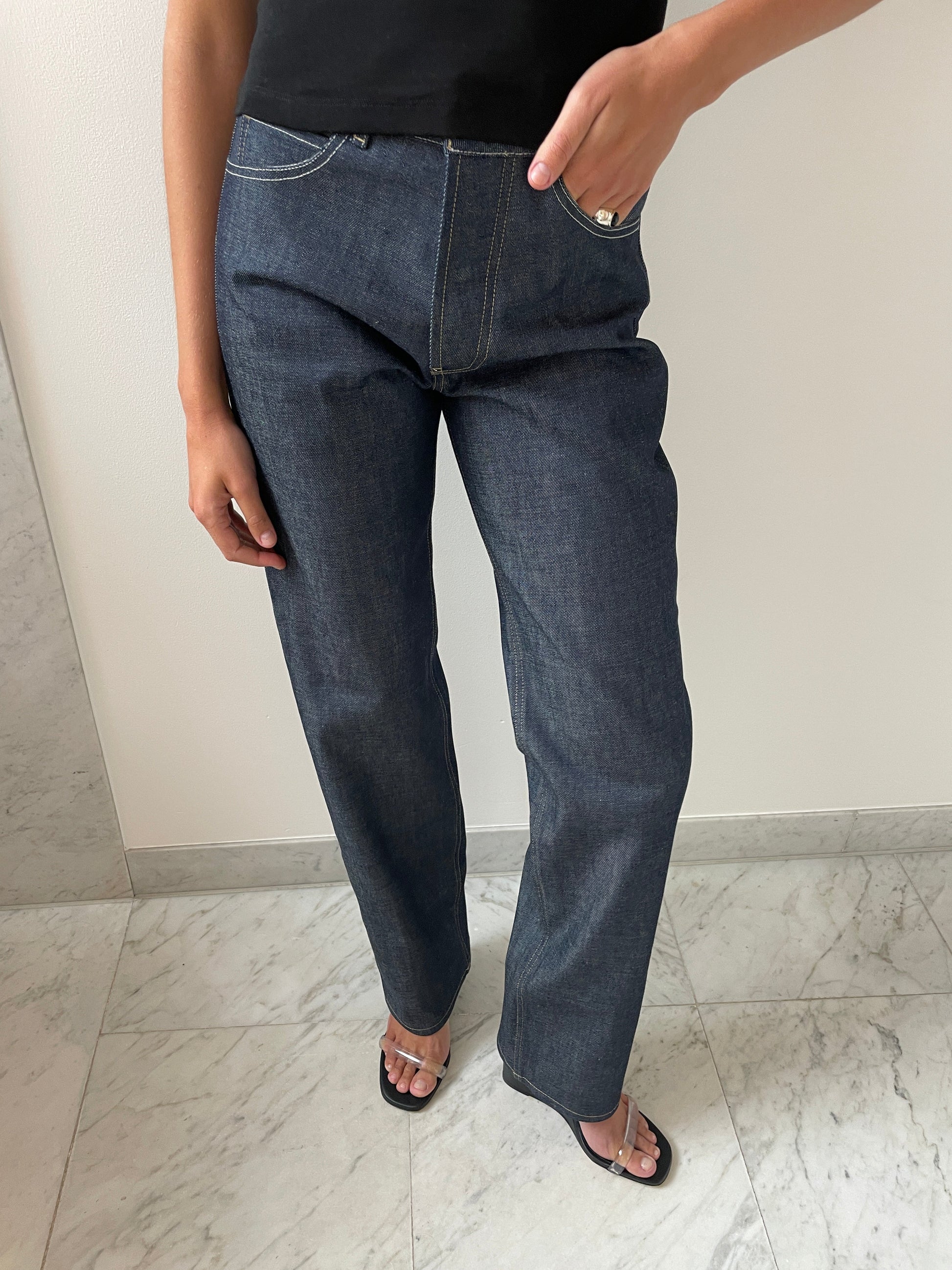 Lawrence Medium Rise, Raw Denim OLGA BASHA