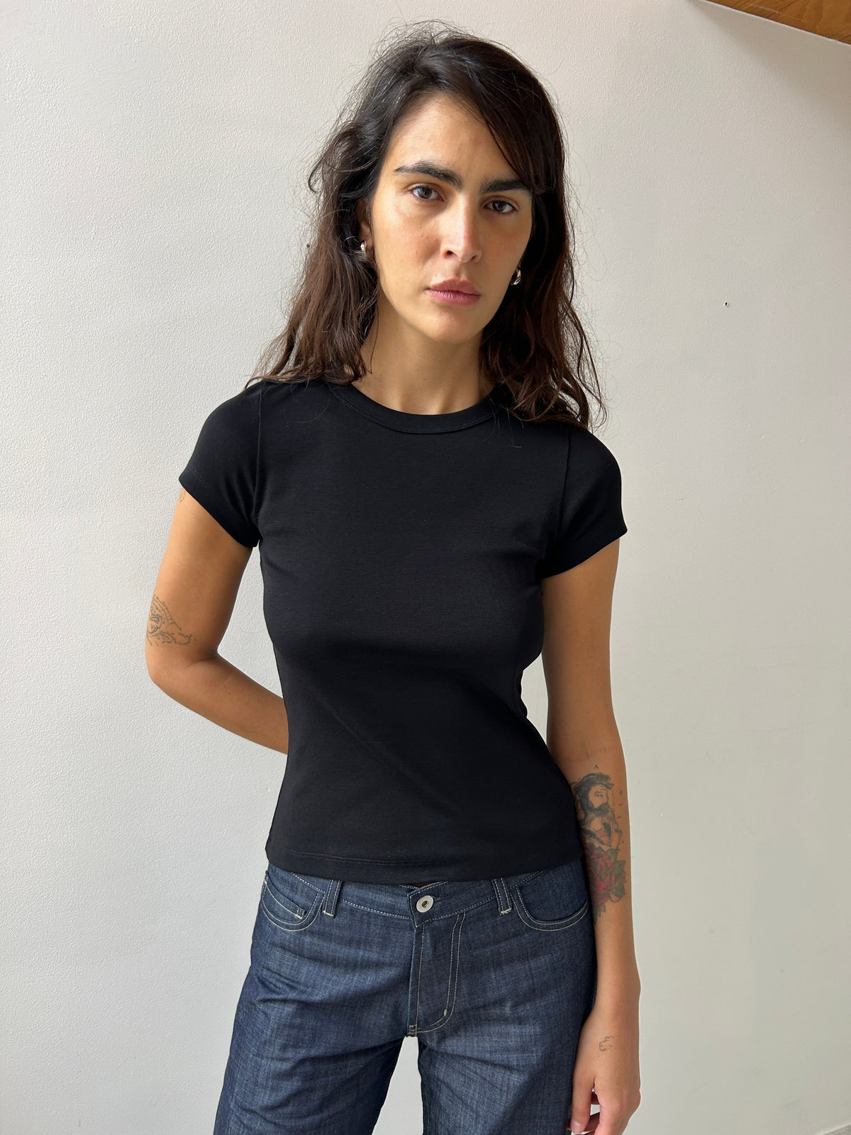 Car Baby Tee, Black FLORE FLORE