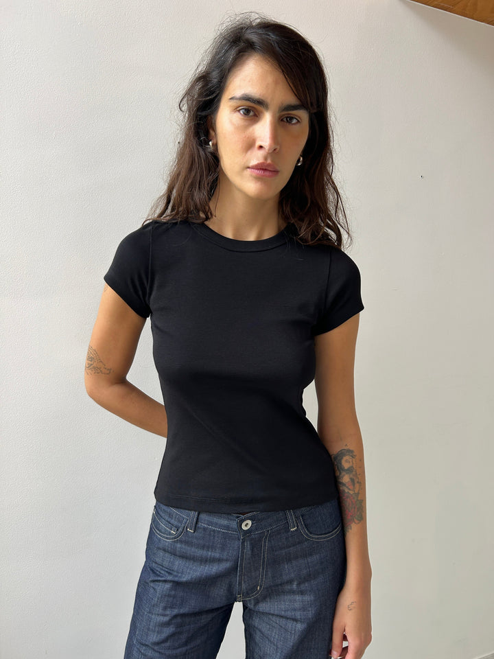 Car Baby Tee, Black FLORE FLORE