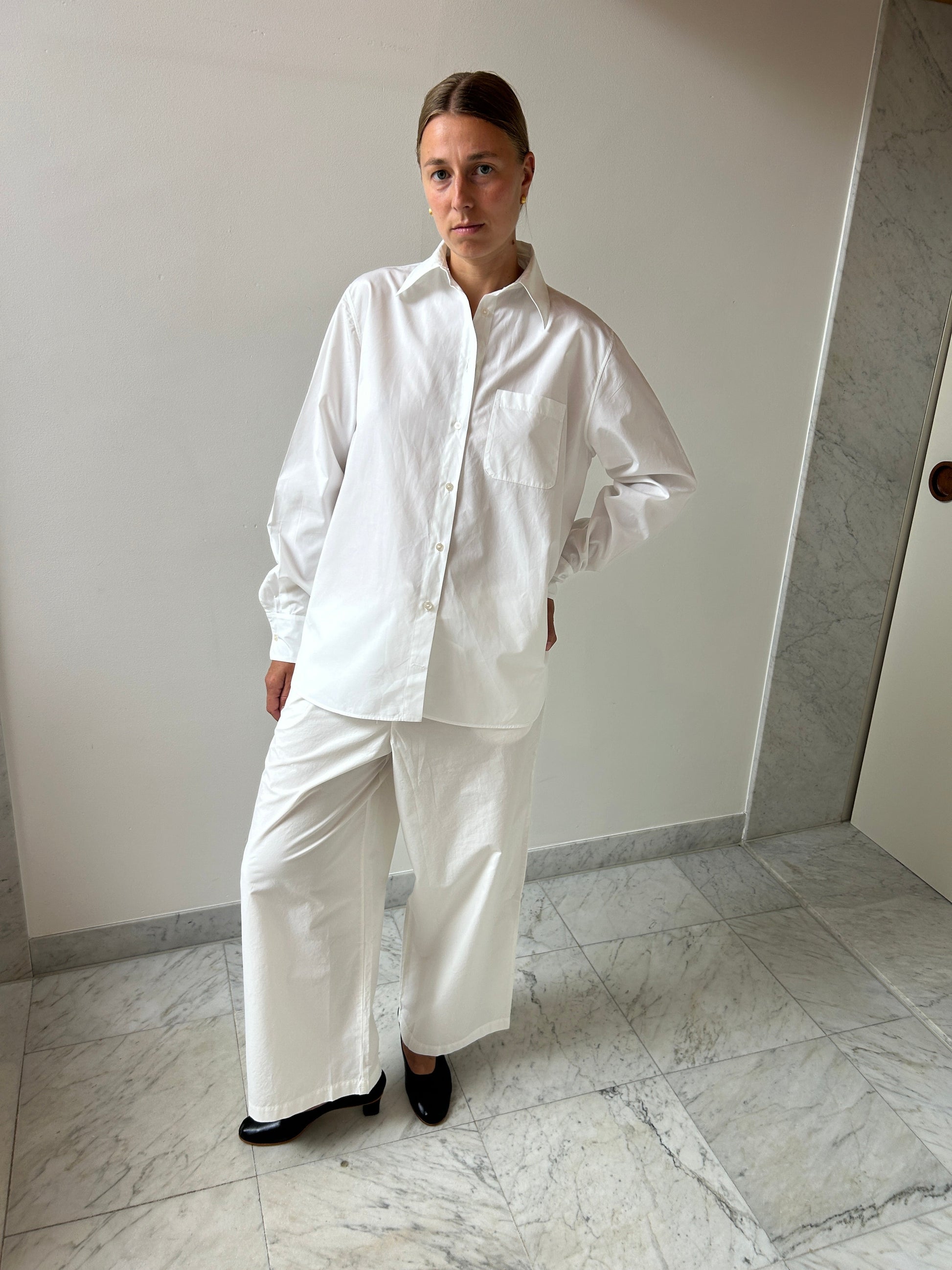 House Shirt, White CARMEN