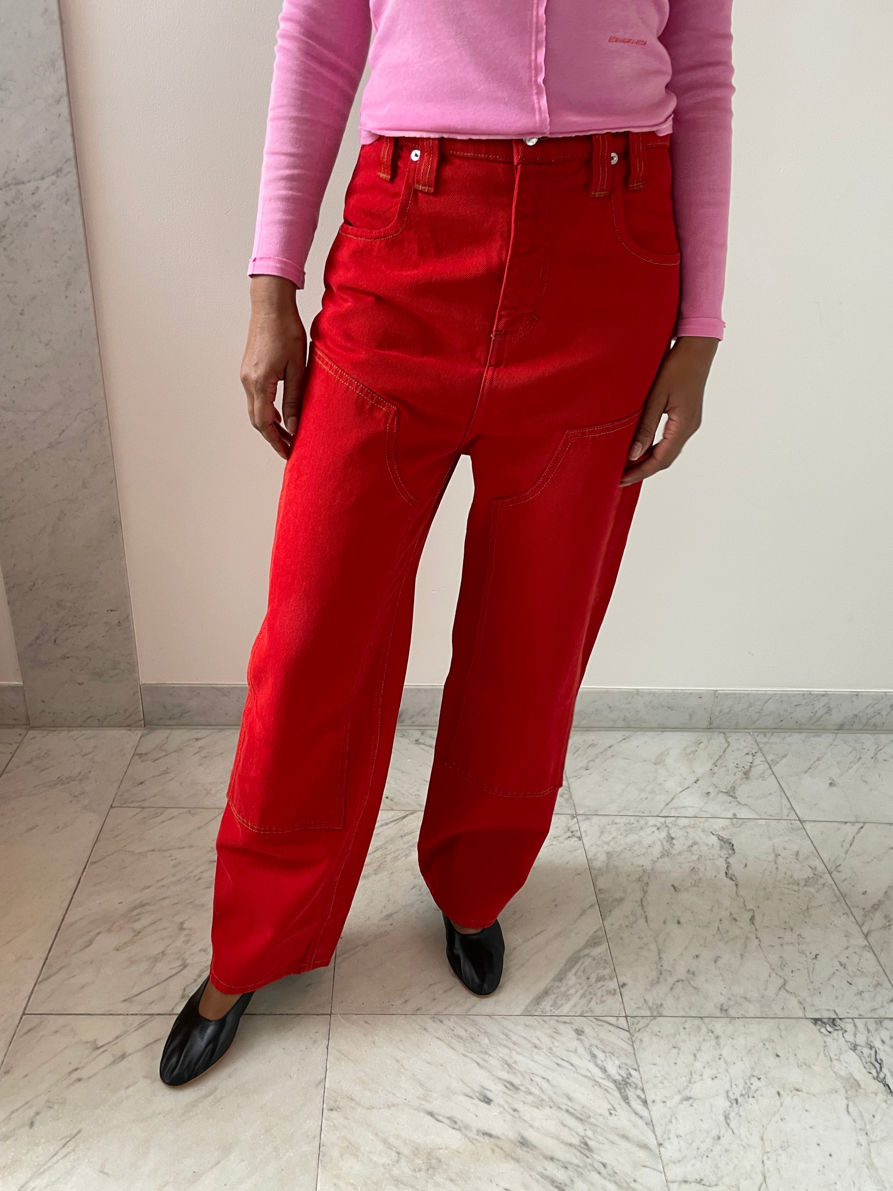 Double Knee Baggy Jean, Poppy – Carmen Amsterdam