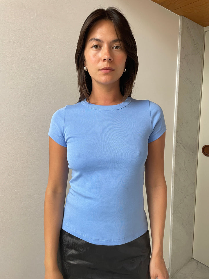 Car Baby Tee, Baby Blue FLORE FLORE