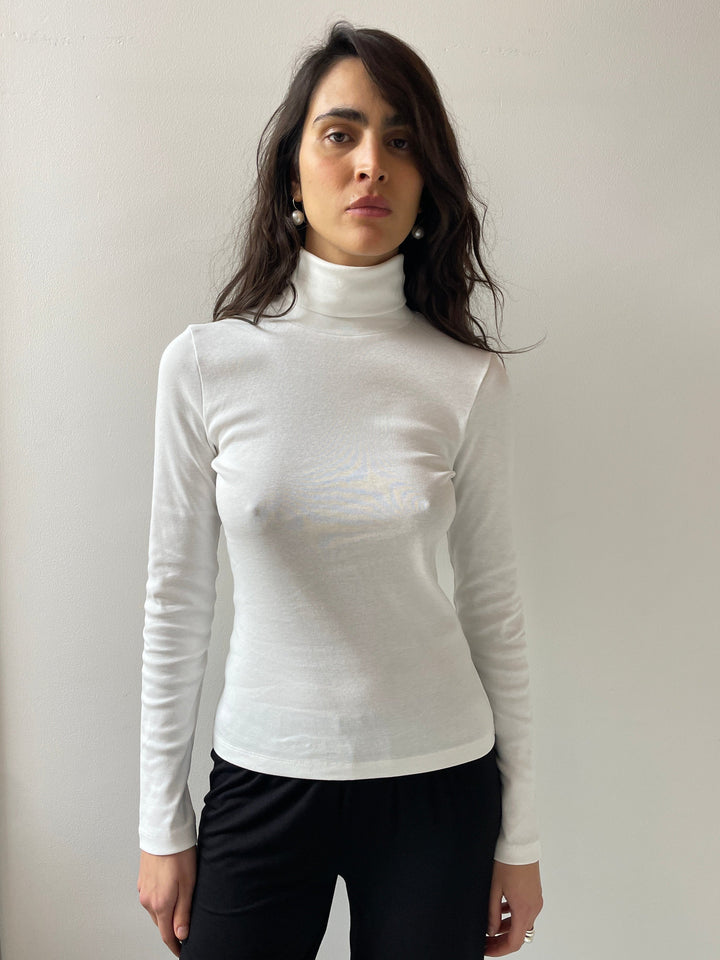 Dinah Turtleneck, White FLORE FLORE