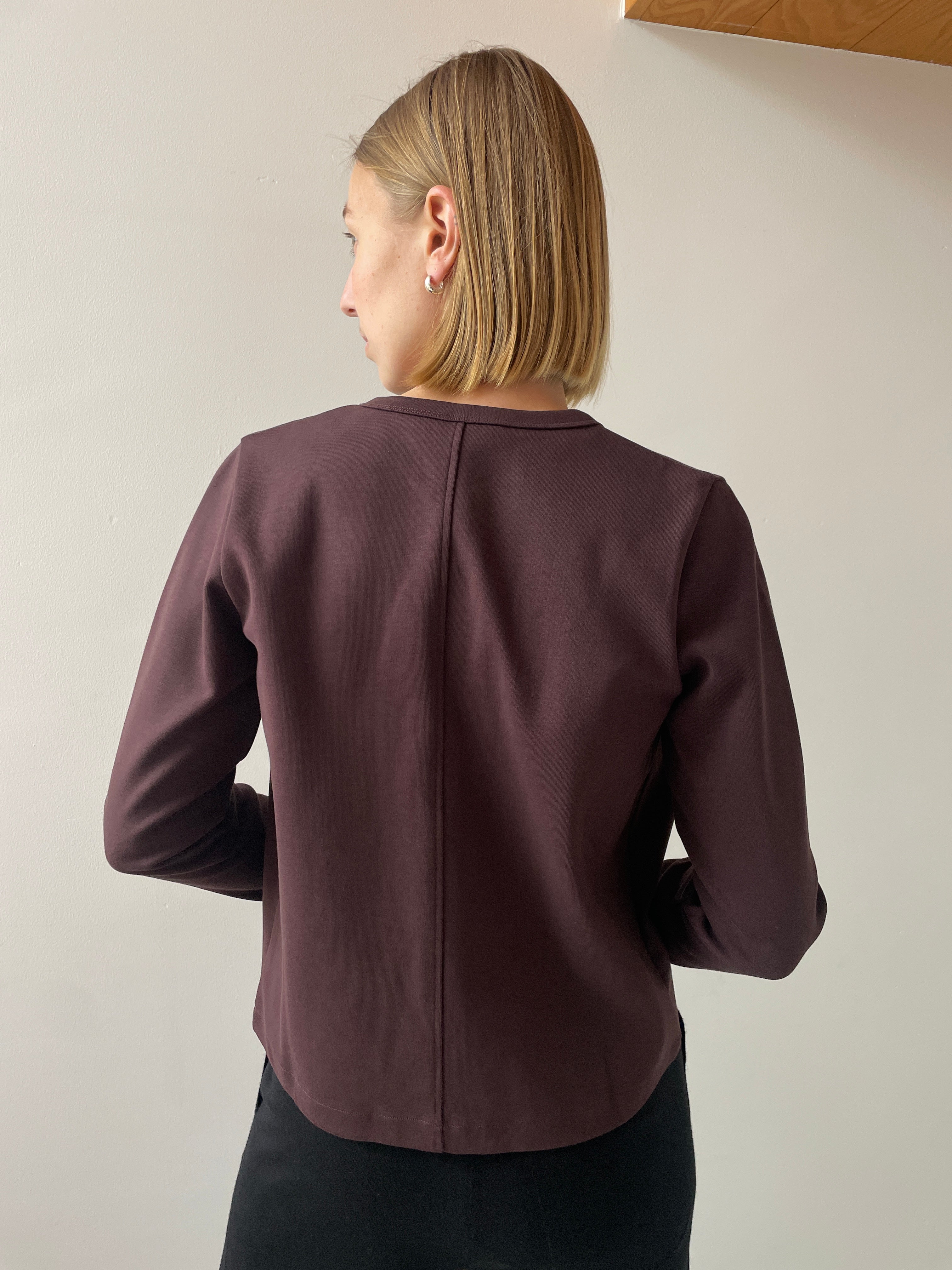 Poppy Cardigan, Choco Plum - Carmen Amsterdam