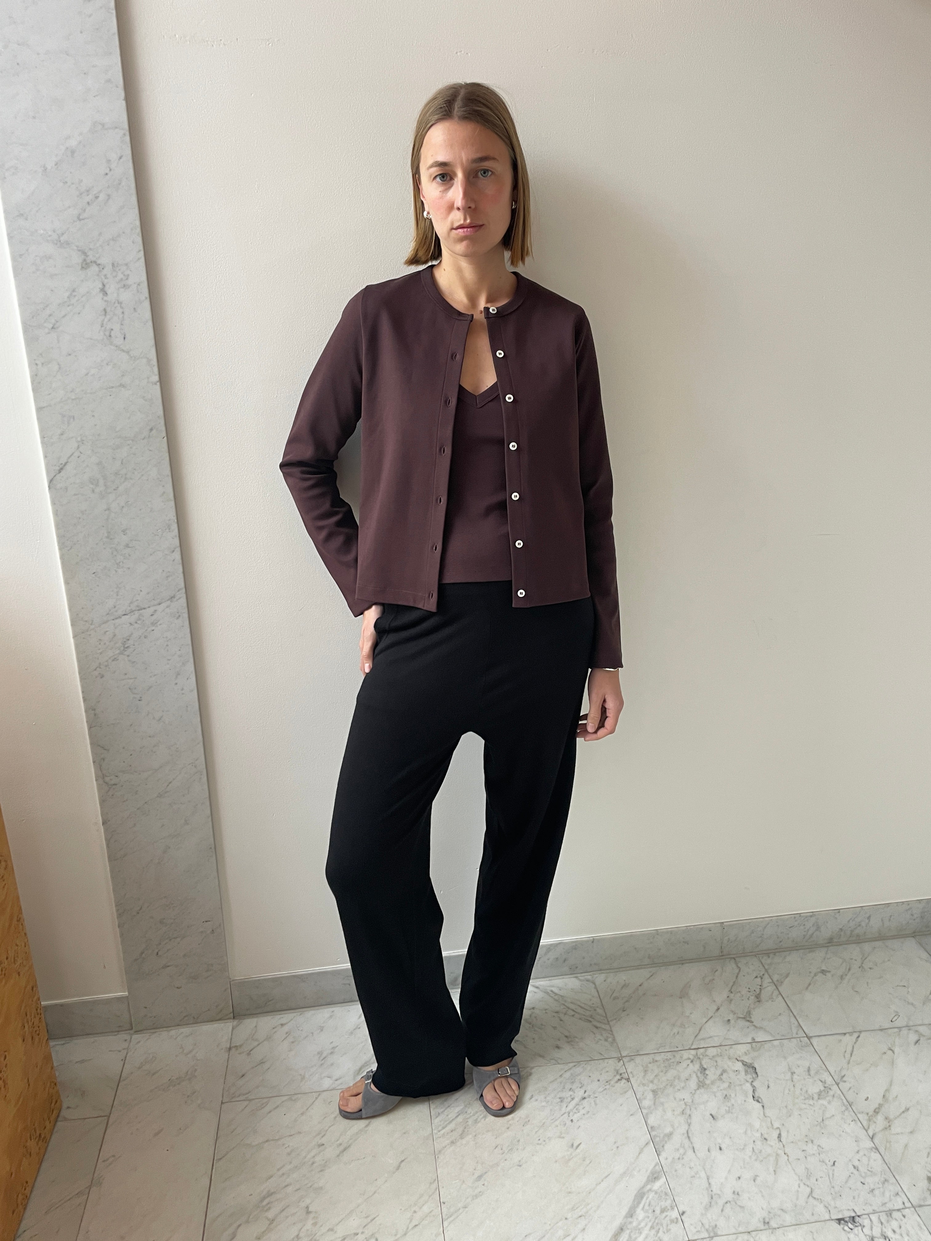 Poppy Cardigan, Choco Plum - Carmen Amsterdam