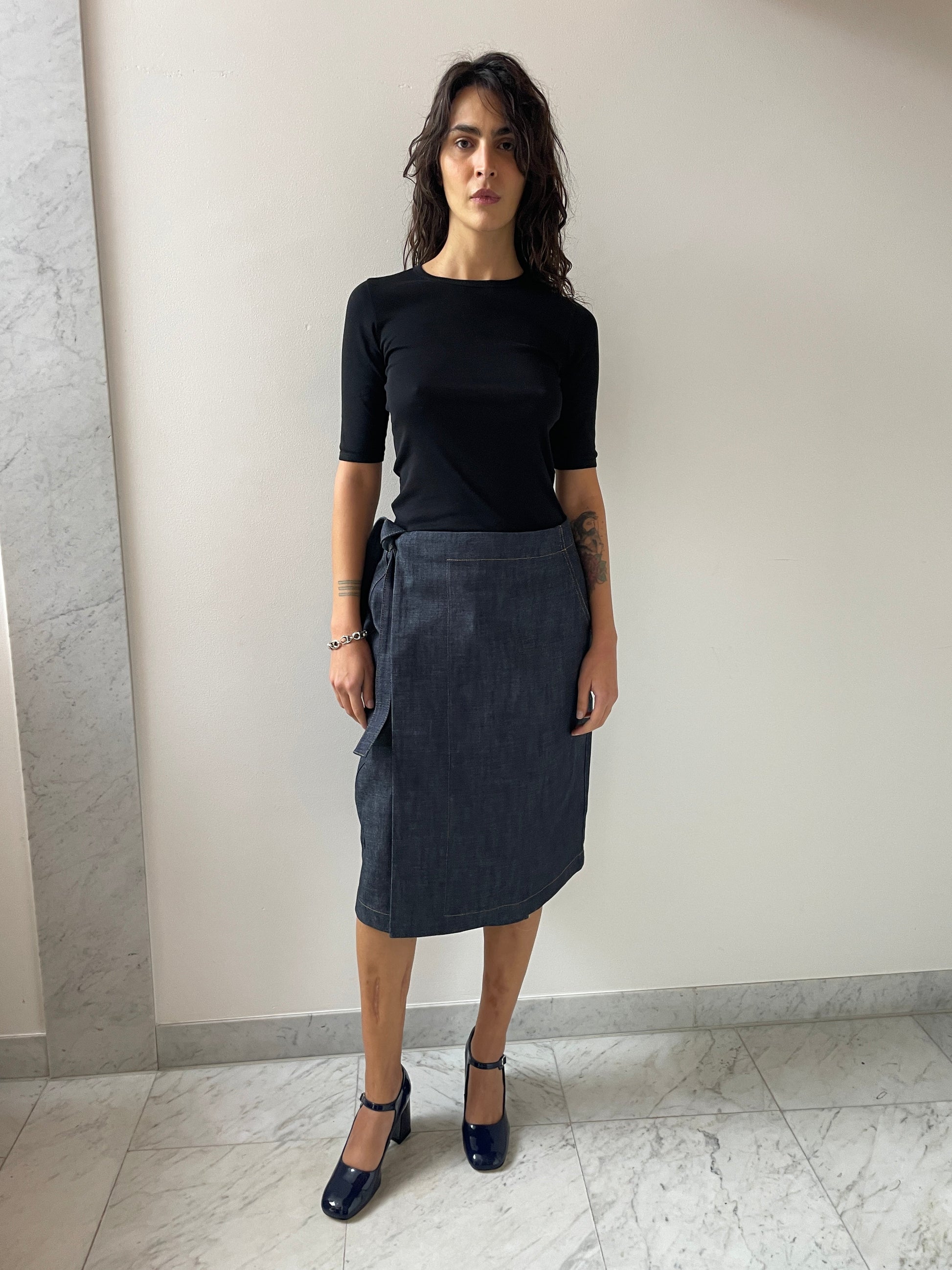 Bonne Skirt, Raw Selvedge Denim Bonne Suits